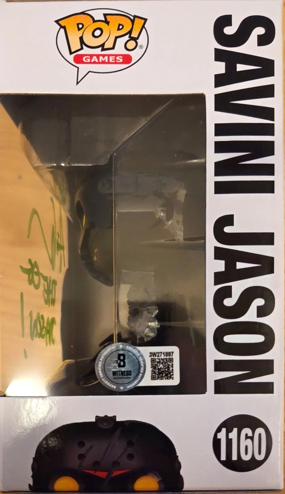 Ari Lehmam — Savini Jason Funko Pop Signed by Ari Lehman Beckett Authenticated "The OG Jason", image 2