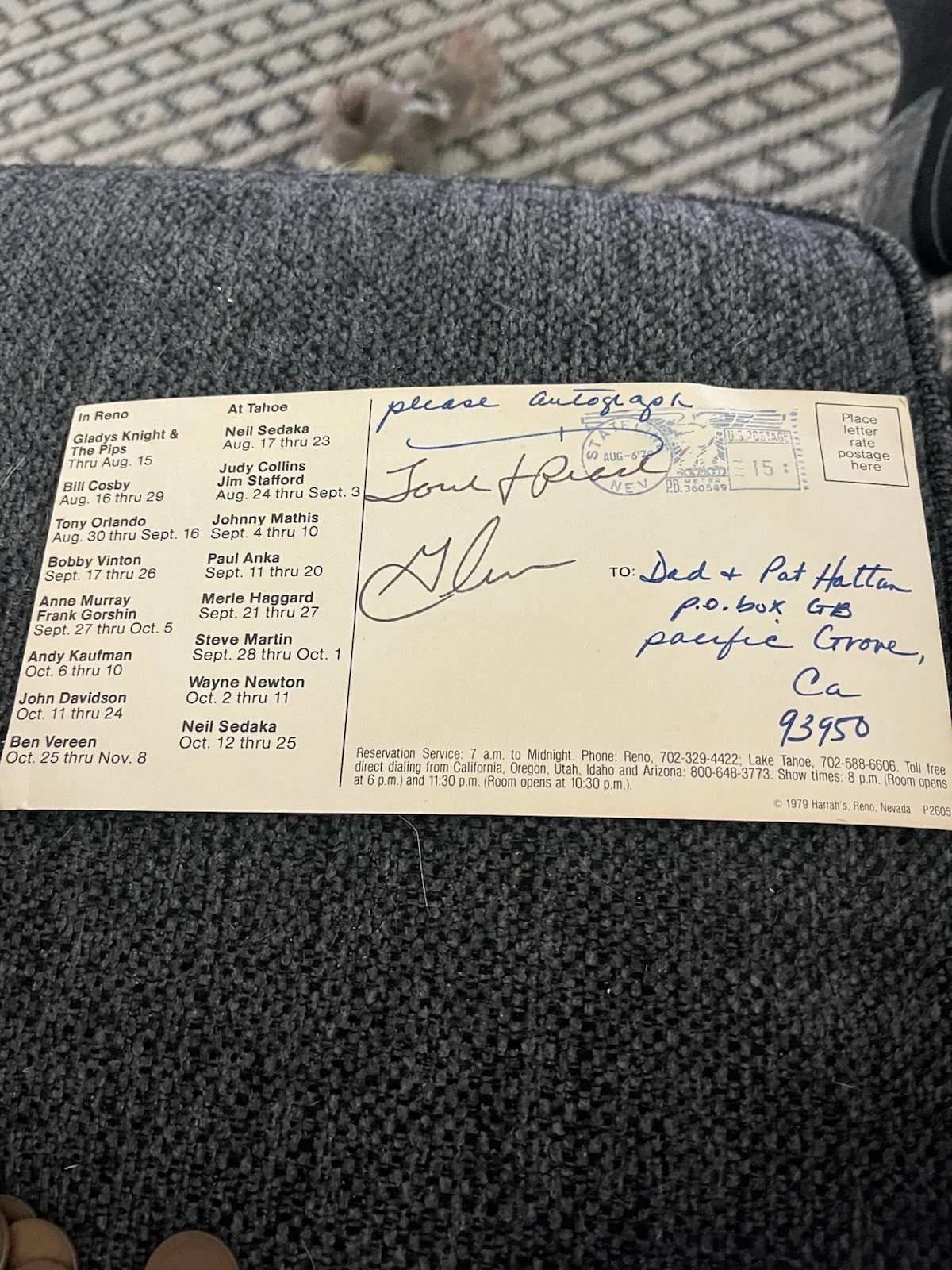 Postcard Autographed By Glen Campbell, image 2