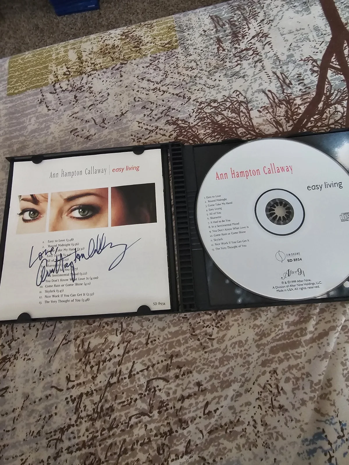 Autographed Hand SIGNED. Easy Living by Callaway, Ann Hampton (CD, 1999), image 3