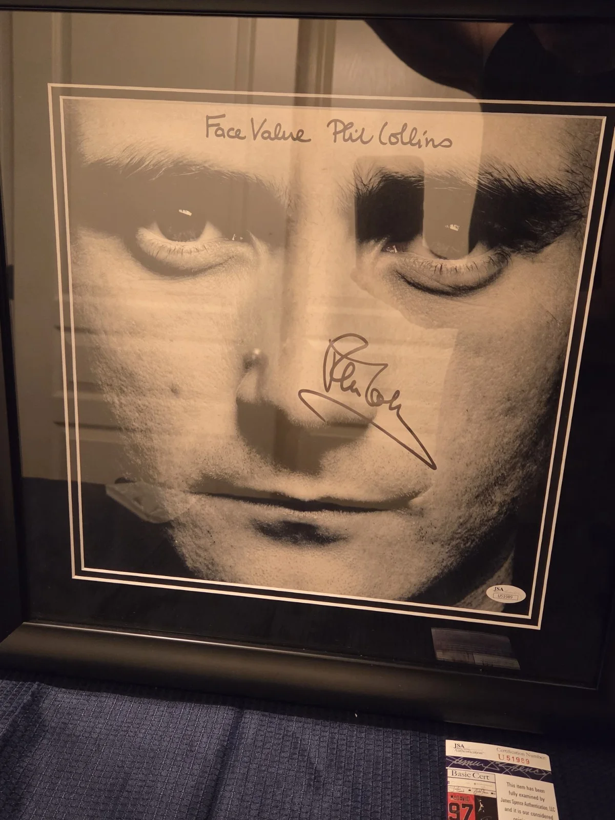 Autographed Phil Collins Face Value Album/JSA Cert, image 2