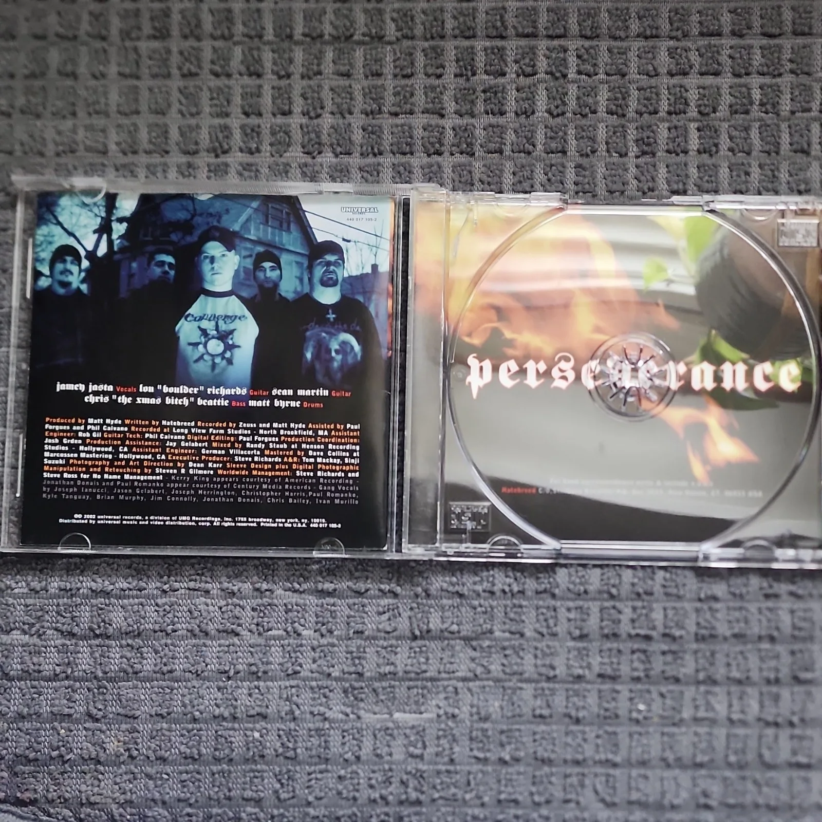 Hatebreed Perseverance Auto Original CD booklet Jasta, Beattie, Sean Martin, image 2