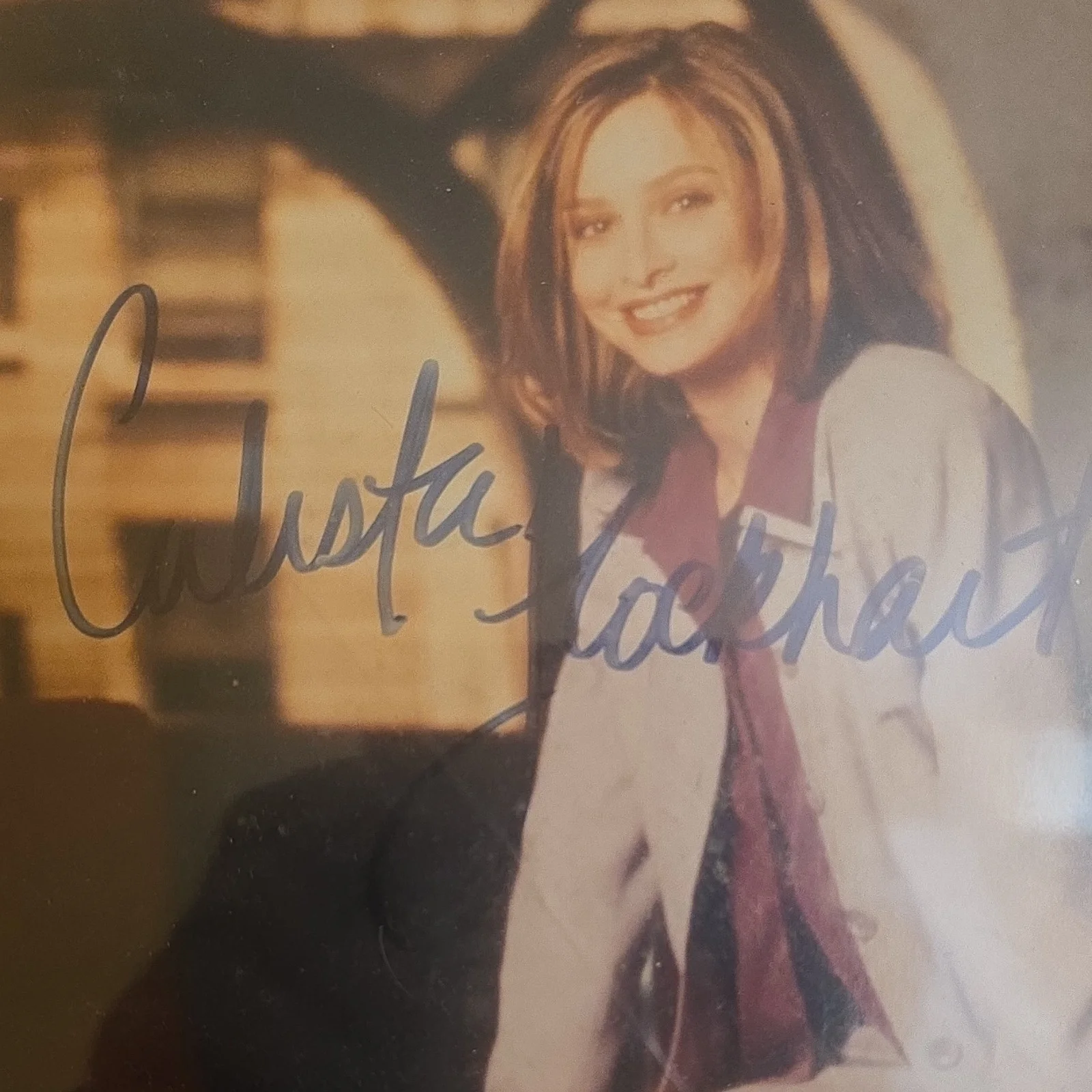 Calista Flockhart — Ally McBeal Original Autographed Photo Signed by Calista Flockhart Framed, изображение 4