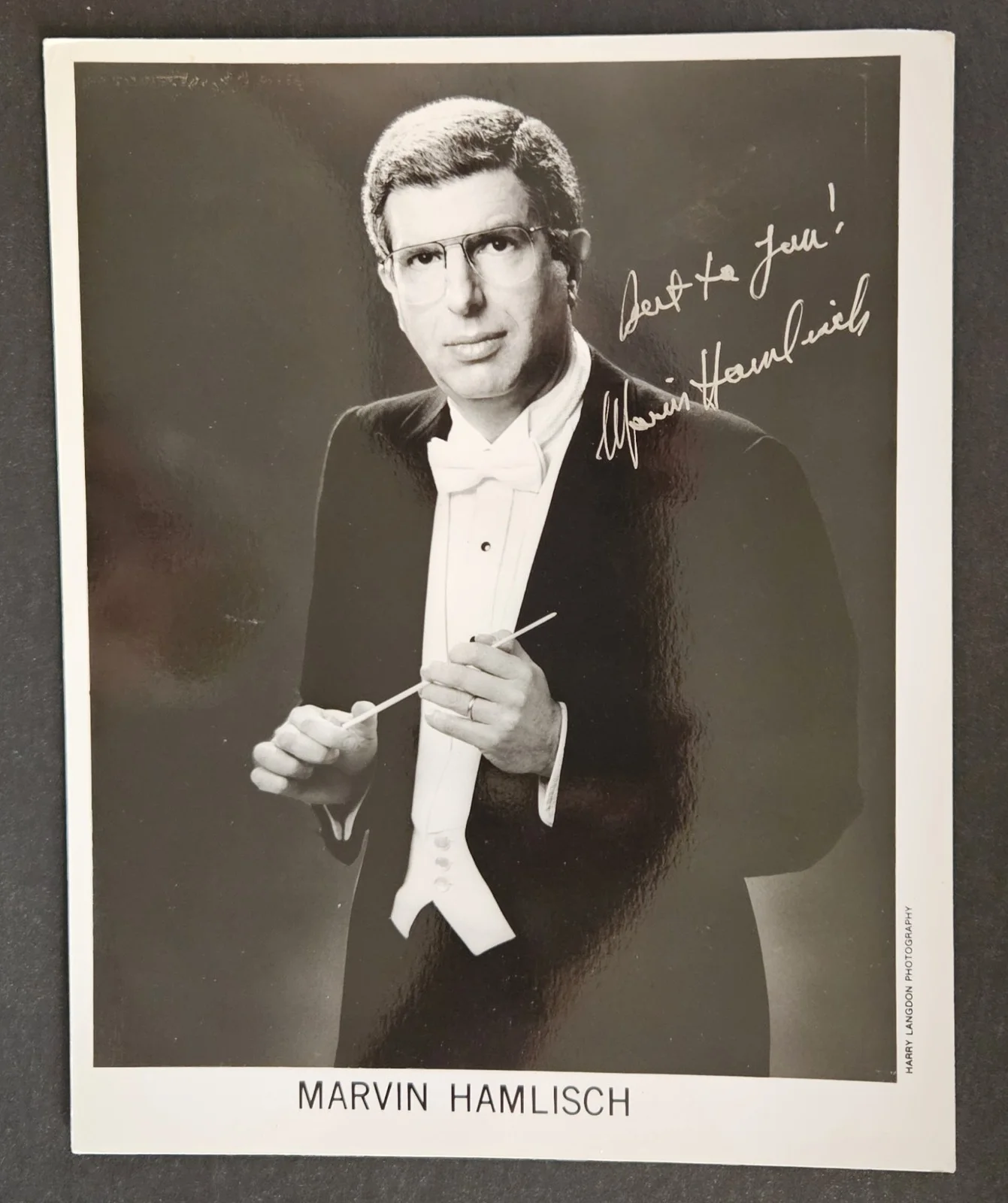 Marvin Hamlisch — Marvin Hamlisch Autographed 8x10 Photo "The Sting" Composer
