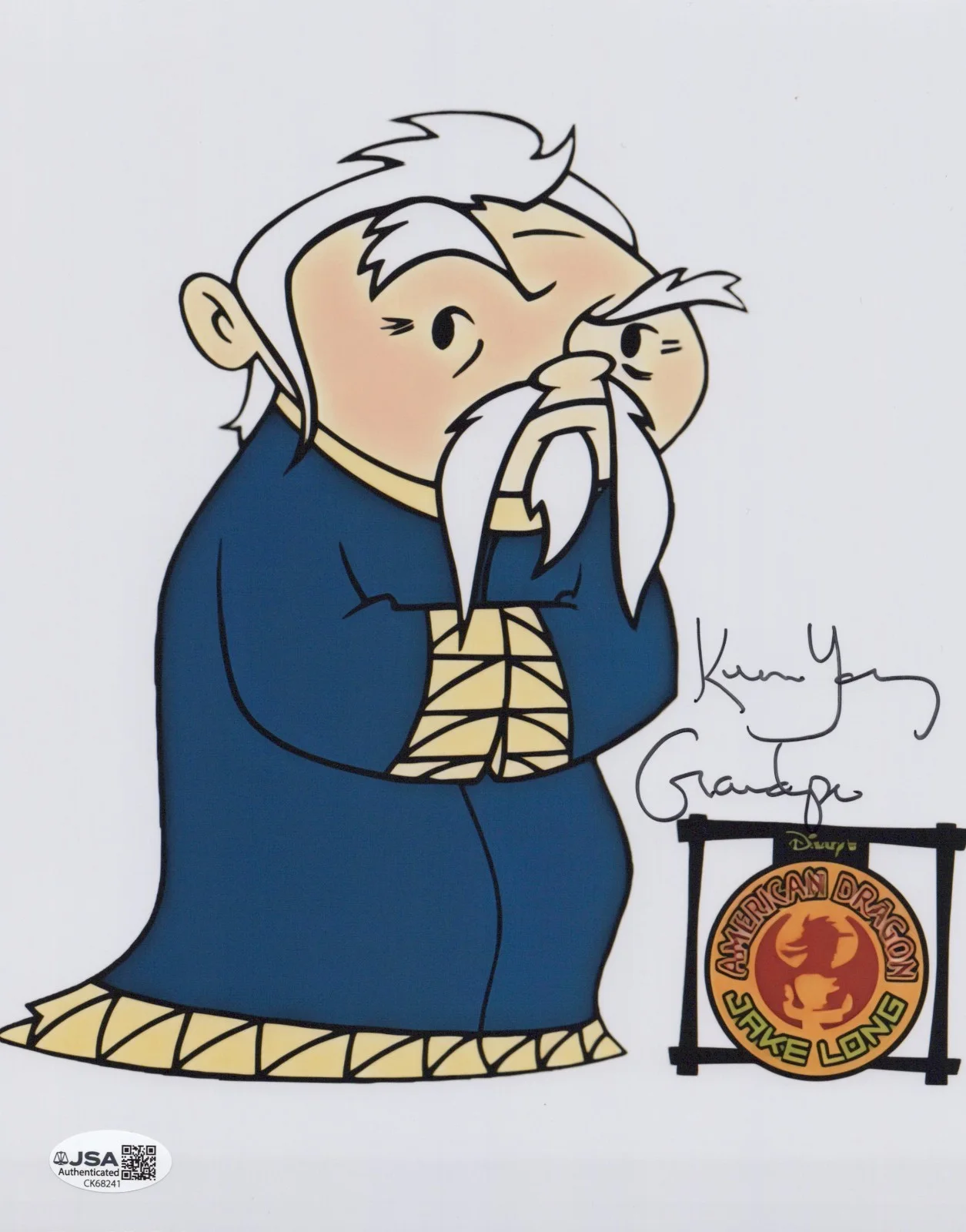 Keone Young — American Dragon: Jake Long 8x10 photo of Grandpa signed by Keone Young JSA COA