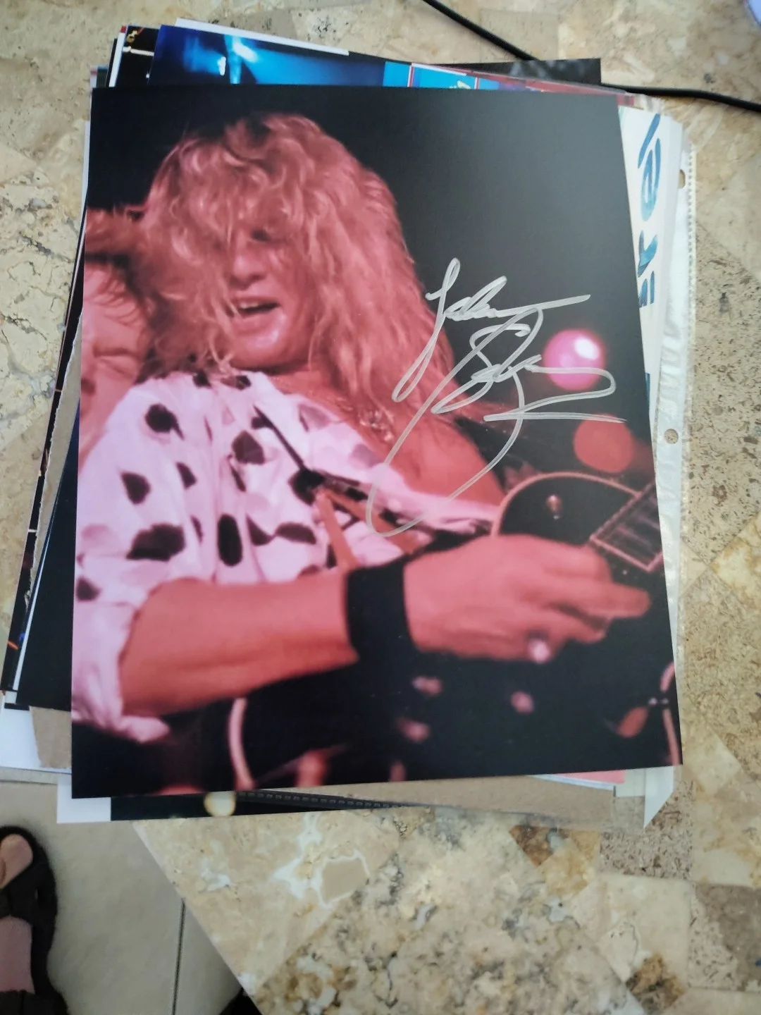 John Sykes Signed 8x10 Whitesnake Thin Lizzy Blue Murder Tygers With Proof, image 2