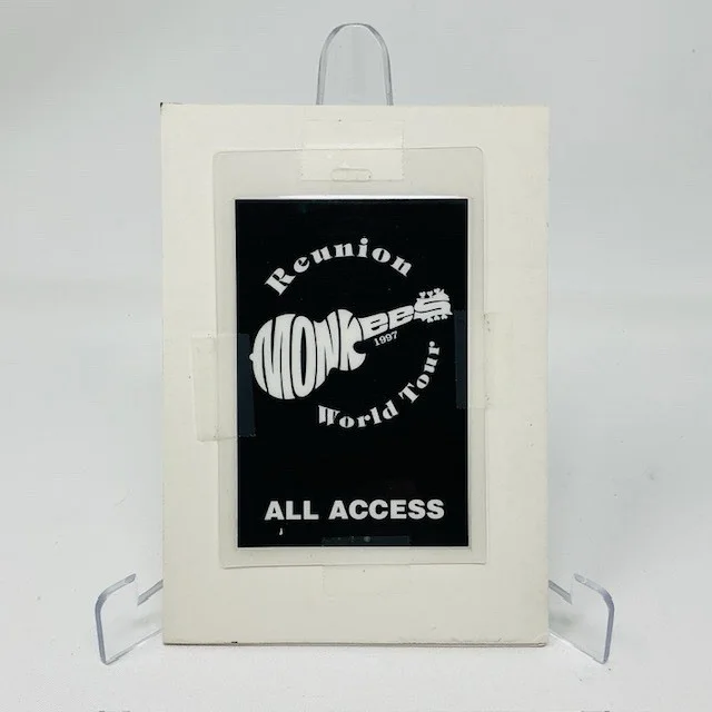 The Monkees Autographed X3 1997 Justus- Reunion World Tour All Access Pass JSA, image 4