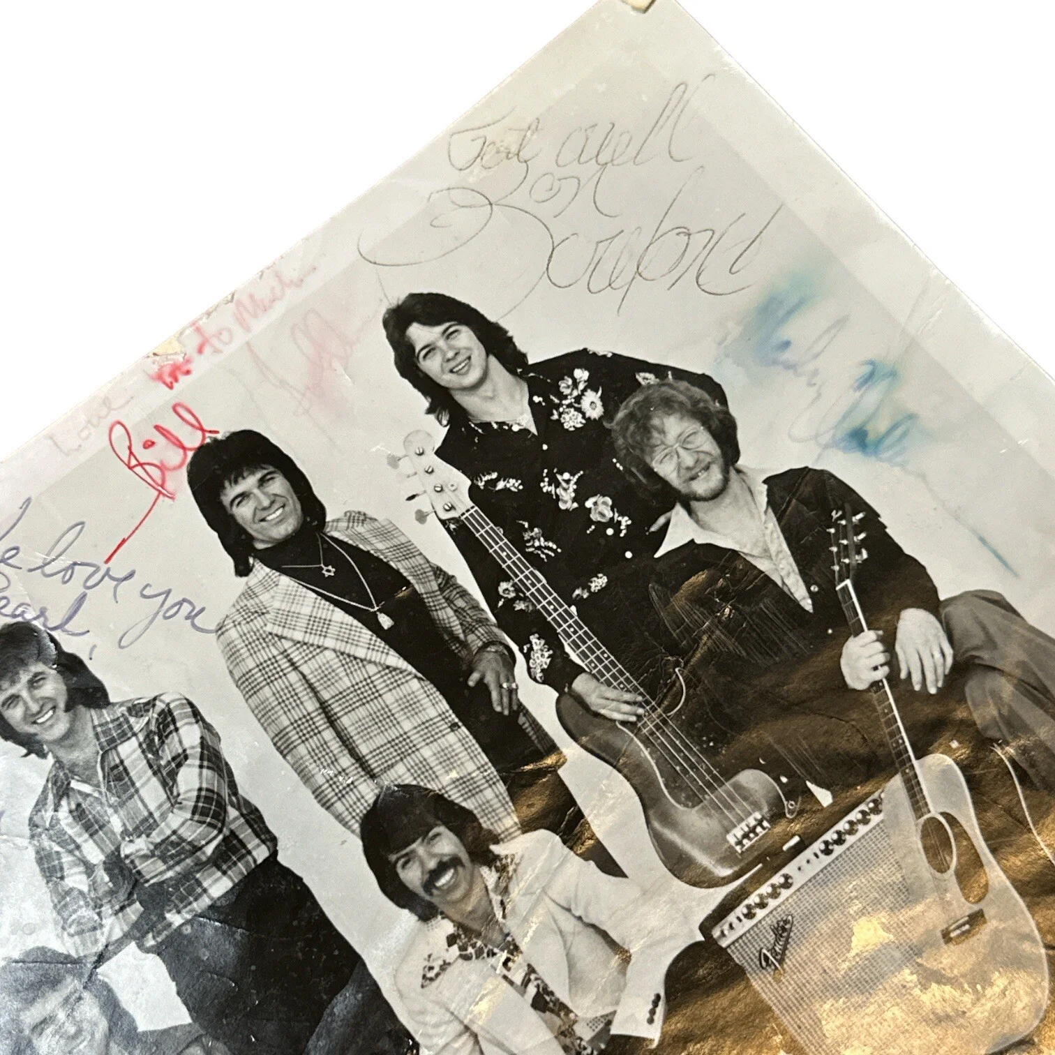 Oak Ridge Boys Autograph 8x10 Vintage Photo! Circa 1970! Signed by 7 Members!, изображение 3