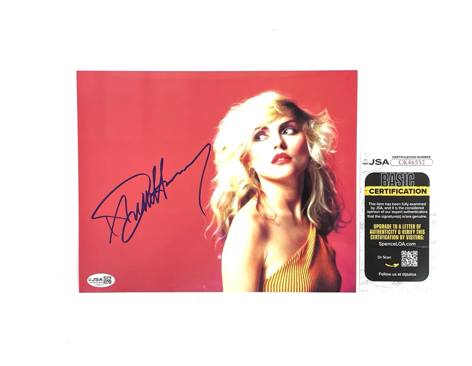 Blondie Rare Signed Autographed 8x10 Photo Vintage Debbie Harry Deborah JSA COA, image 3