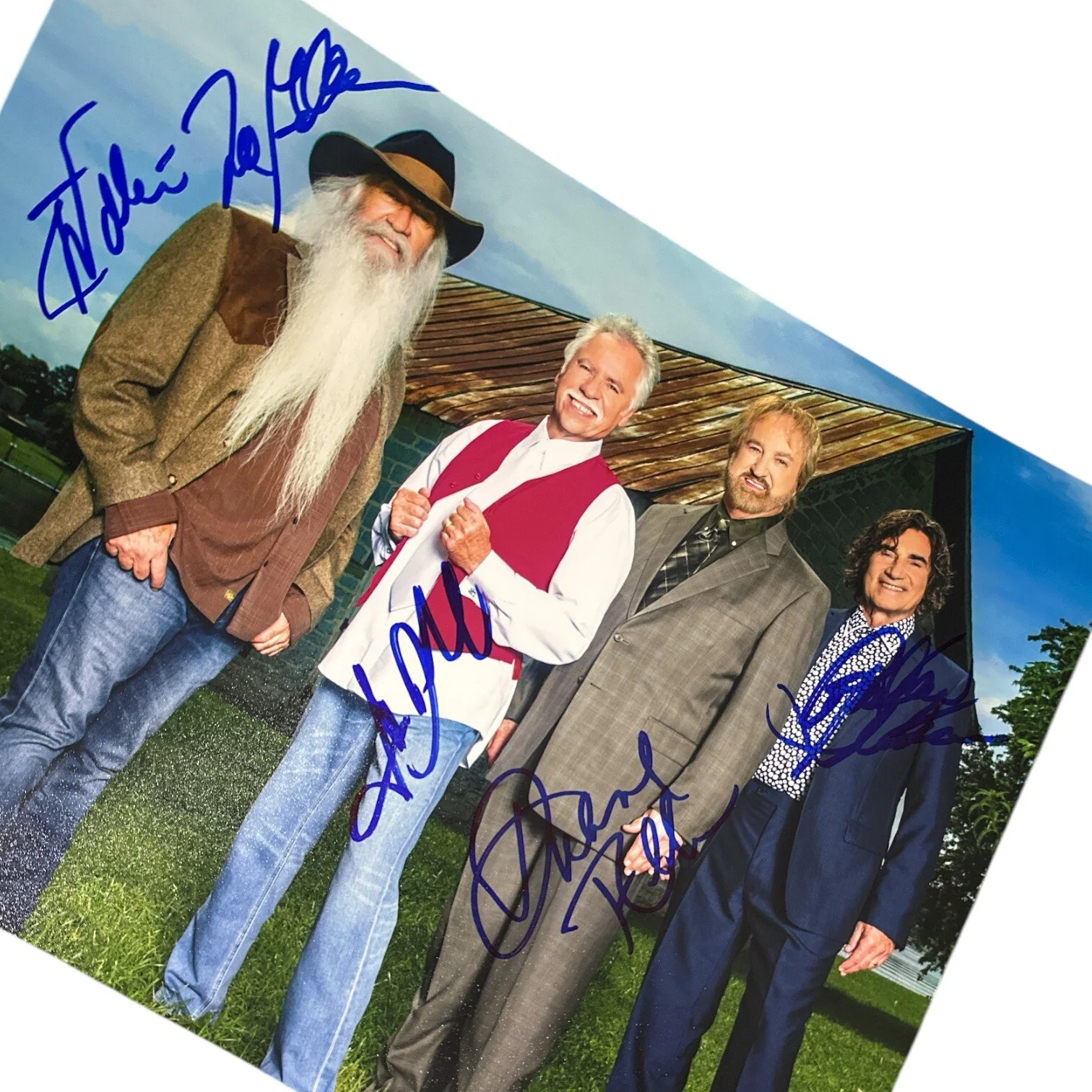 Oak Ridge Boys Autograph 11x14 Photo! Signed x4 Members! Country Music Legends!, изображение 2