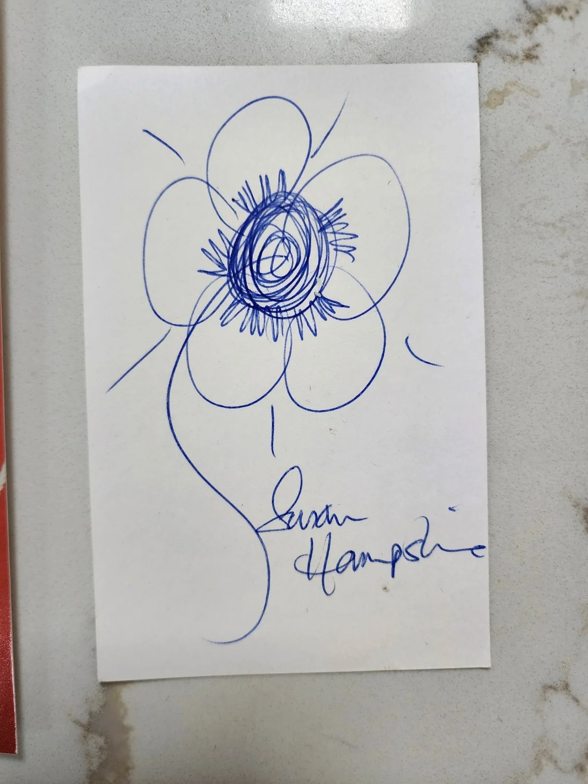 2- Autographs By Susan Hampshire With Love Photo 5 X 7" & Card 31/2" X 5 1/2", изображение 3