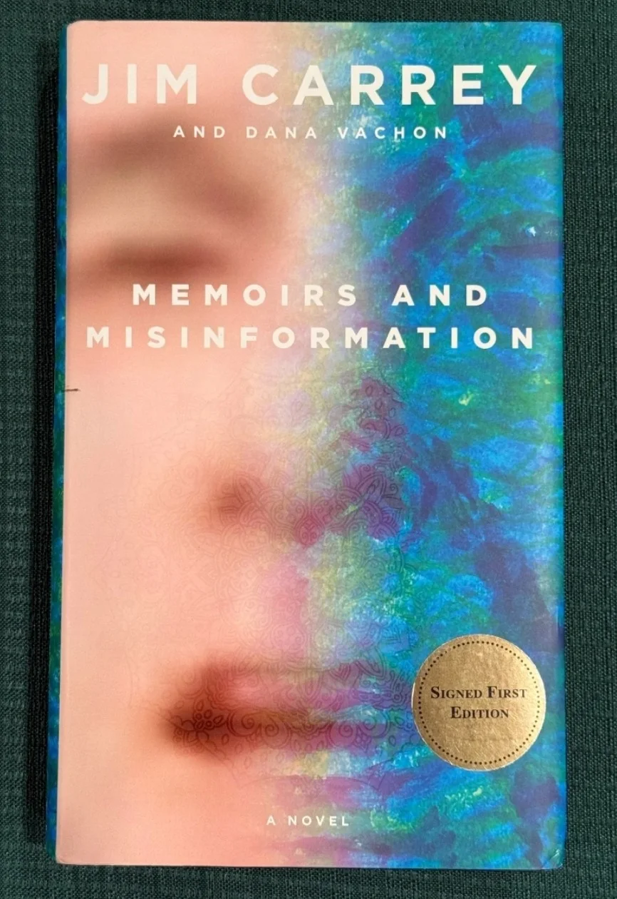 Jim Carrey — Jim Carrey Signed Memoirs and Misinformation Book Beckett Auth Dana Vachon, изображение 2