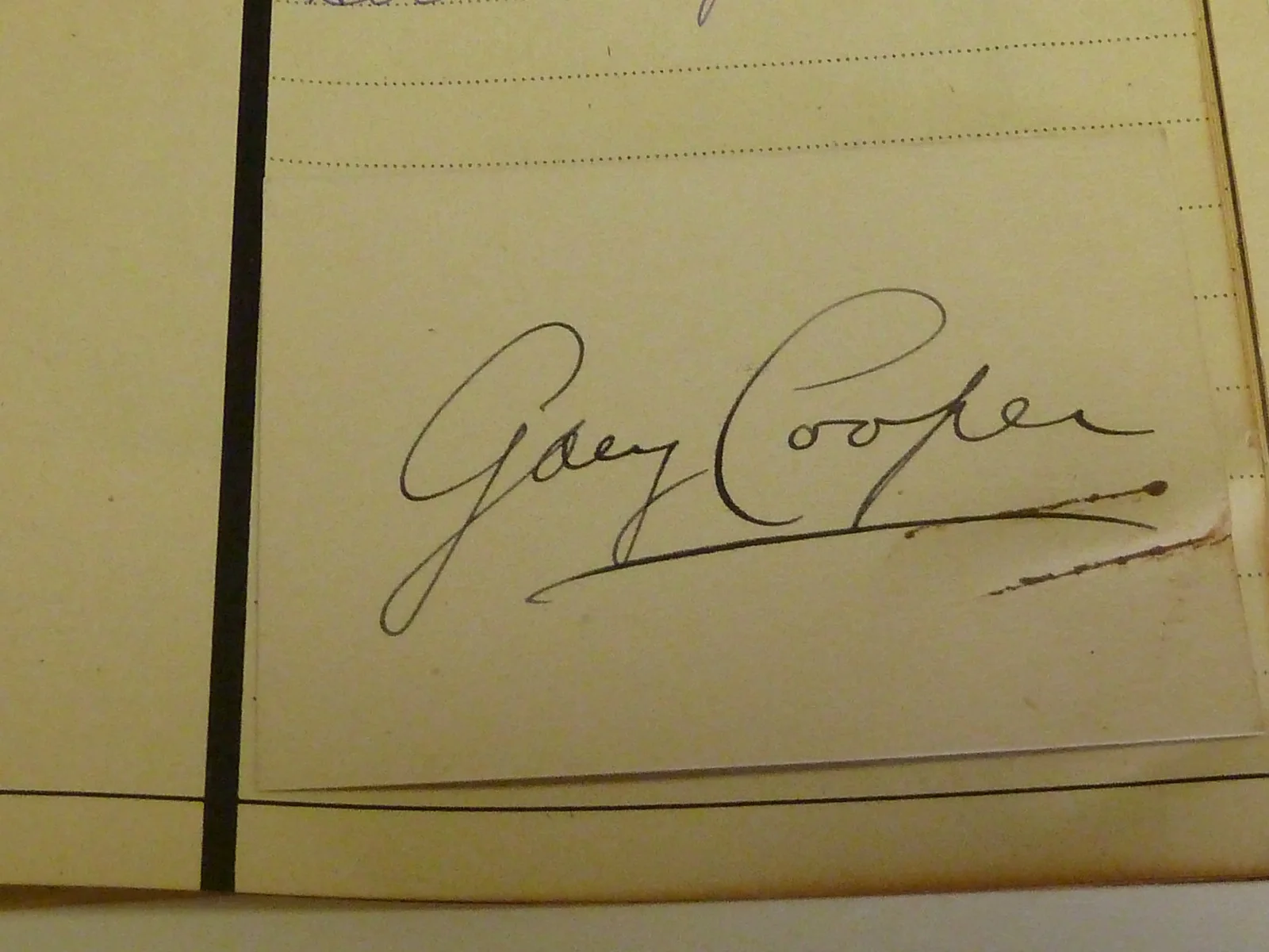 RARE MOVIE DIARY BOOK WITH ORIGINAL GARY COOPER AUTOGRAPH - VERY UNIQUE ITEM, image 4