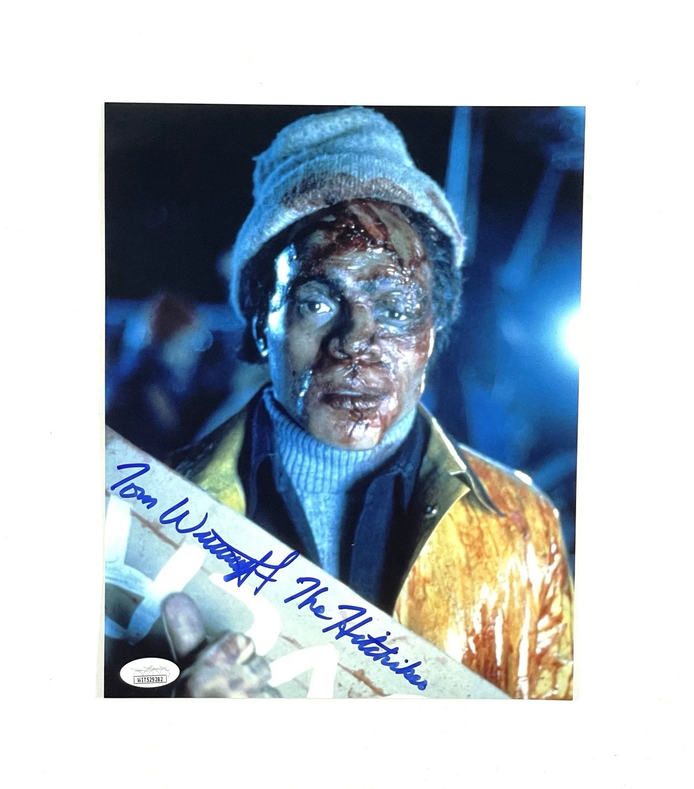 Tom Wright — Creepshow 2 Signed 8x10 The Hitchhiker Tom Wright Horror JSA Thanks For The Ride