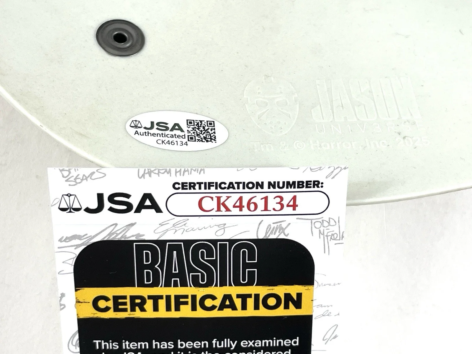 Schuyler White — Jason Voorhees Signed Prop Mask Schuyler White Friday the 13th Sweet Revenge JSA, изображение 4