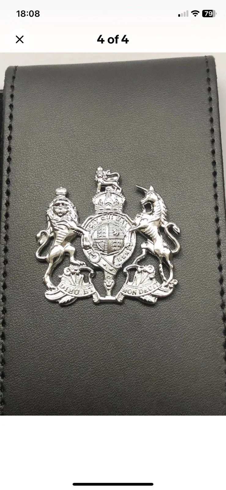 James Bond - Secret Service Mi5 Mi6 Agent Leather Holder + UK Badge Silver, изображение 2