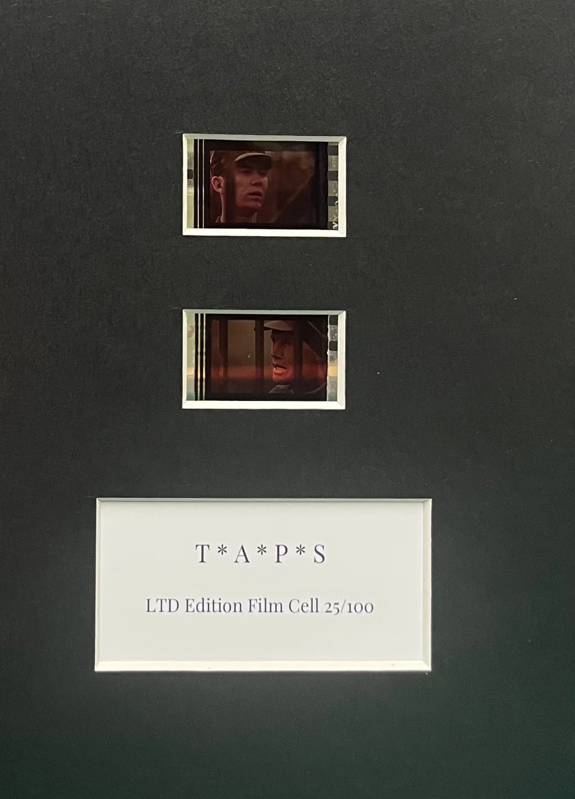 T.A.P.S. . Tom Cruise. 35mm Film Cell Mounted Display, image 3