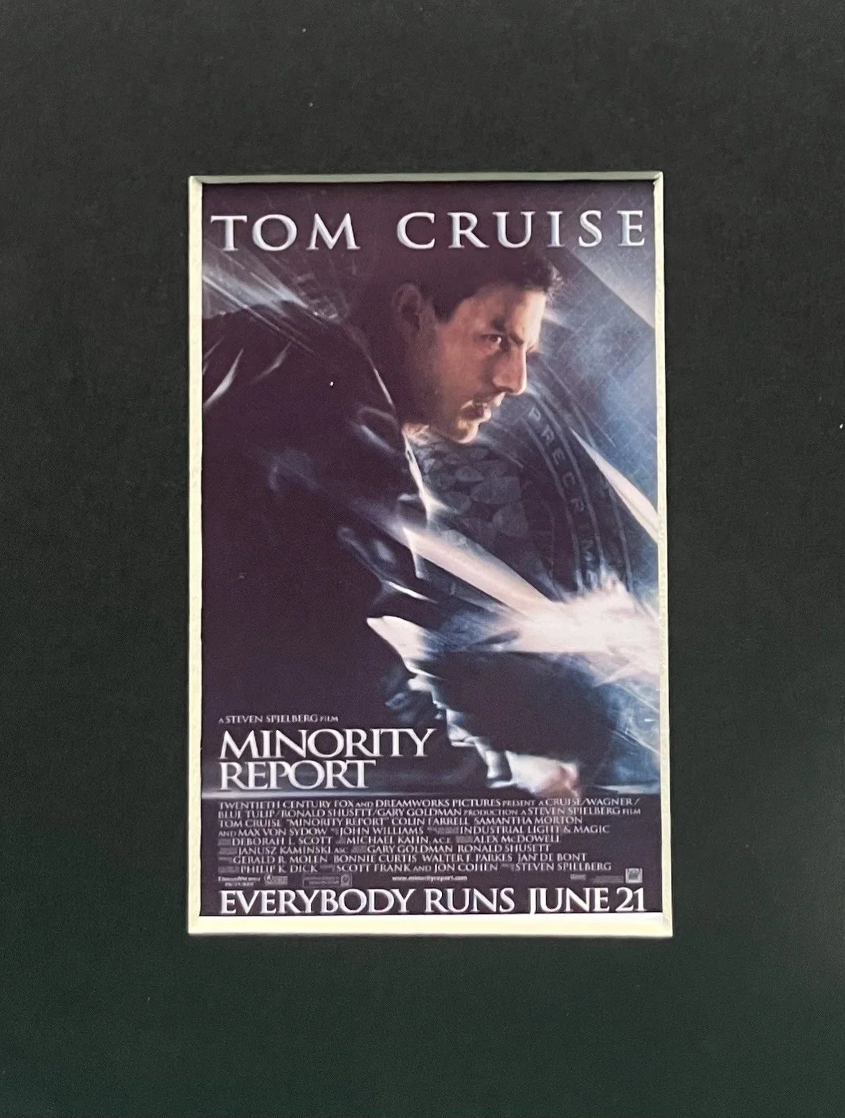 MINORITY. REPORT Tom Cruise. . 35mm Film Cell Mounted Display, image 2