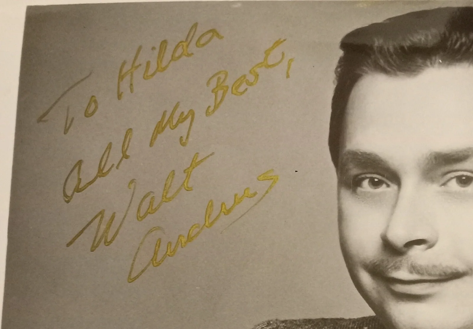 Walt Andrus vocalist Tommy Dorsey Orchestra HAND SIGNED Autograph Photo Picture, изображение 2