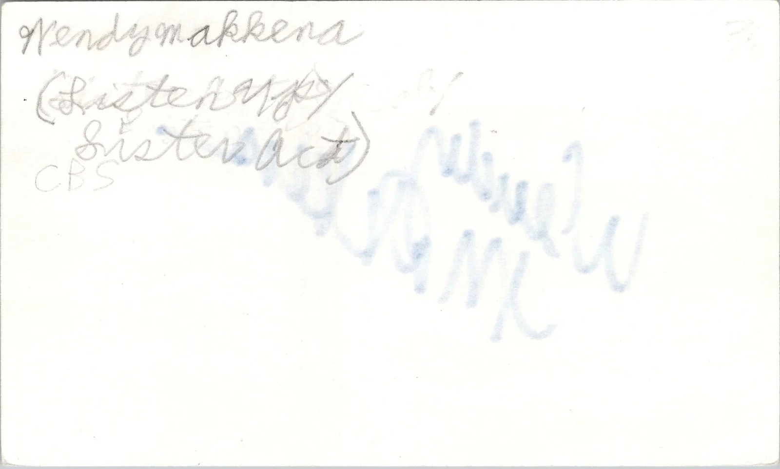 Wendy Makkena — Tarjeta índice firmada por Wendy Makkena 3x5 acto de hermana autografiada, изображение 2