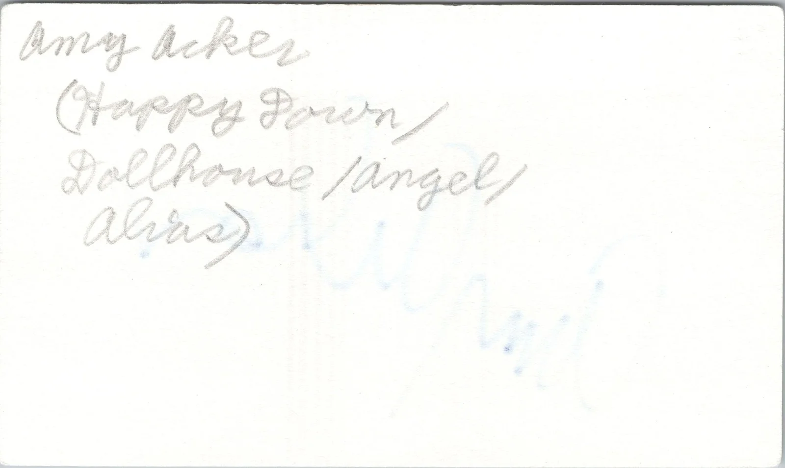 Amy Acker — Amy Acker Signed 3x5 Index Card Angel, Person of Interest, Alias Autographed, image 2