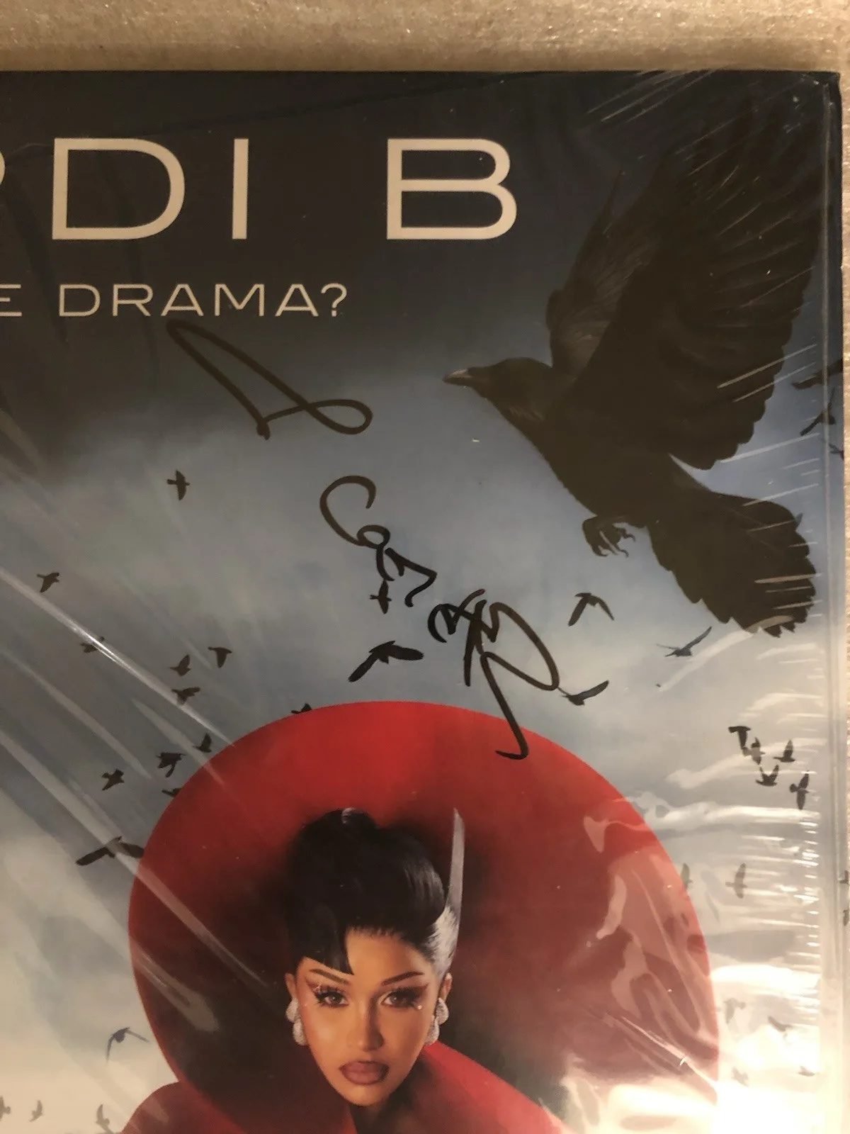 CARDI B AUTOGRAPHED SIGNED AM I THE DRAMA? VINYL ALBUM LP, изображение 2