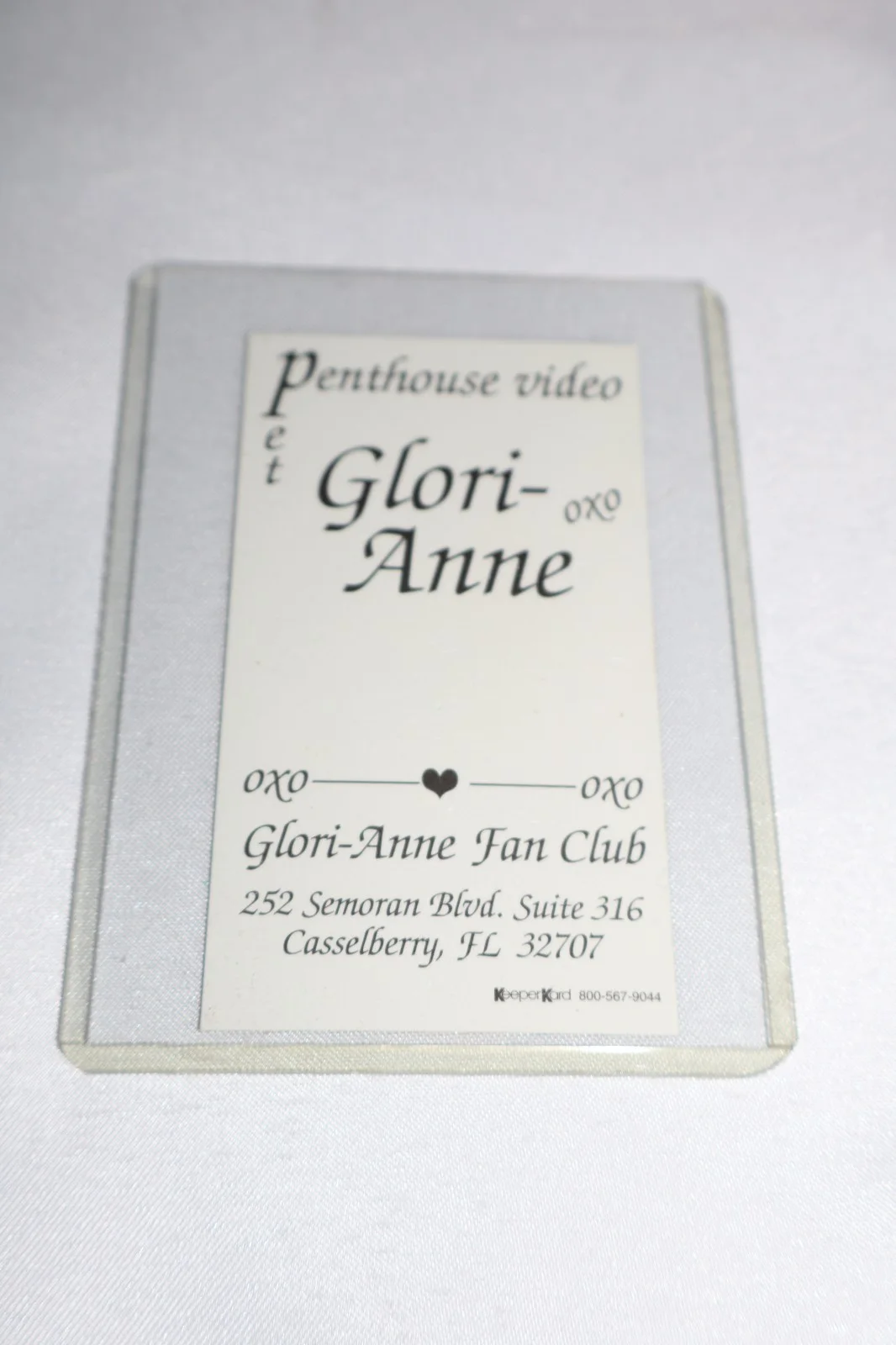 Glori Anne Gilbert — Signed Glori Anne Gilbert Fan Club Card Penthouse Video Pet Model Scream Queen, изображение 3