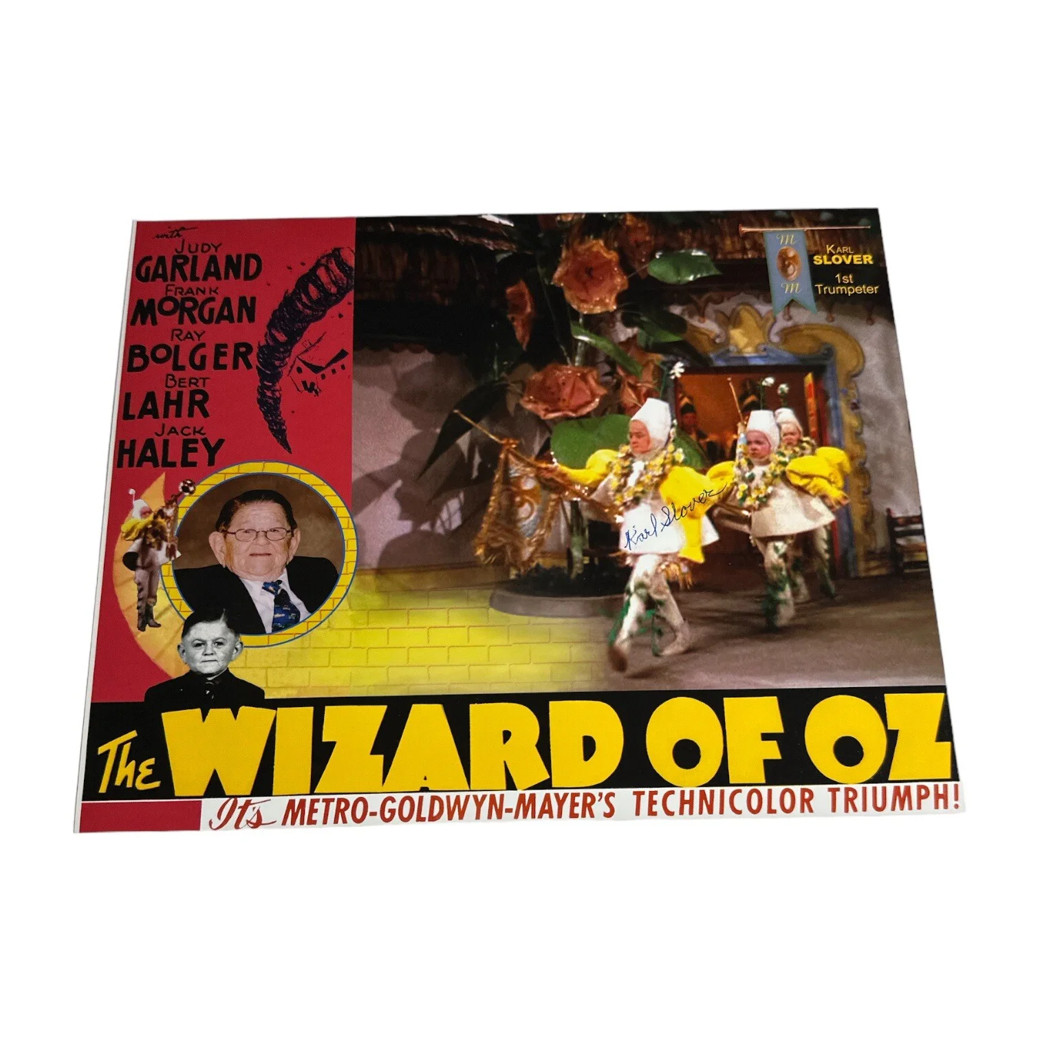 Karl Slover — Karl Slover (d. 2011) Autograph Signed 8x10 Photo Munchkin on The Wizard of Oz