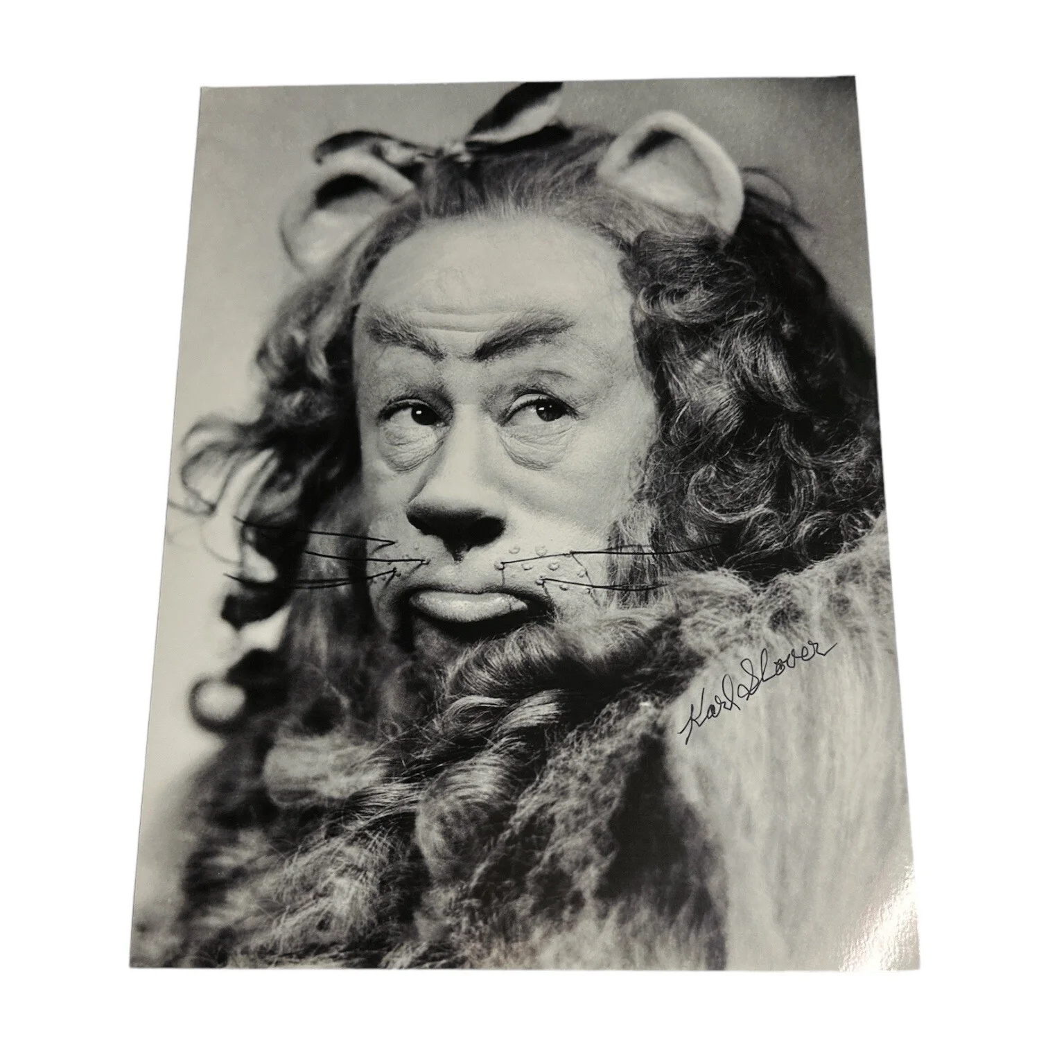 Karl Slover — Karl Slover (d. 2011) Autograph Signed 8.5x11 Photo Munchkin on The Wizard of Oz