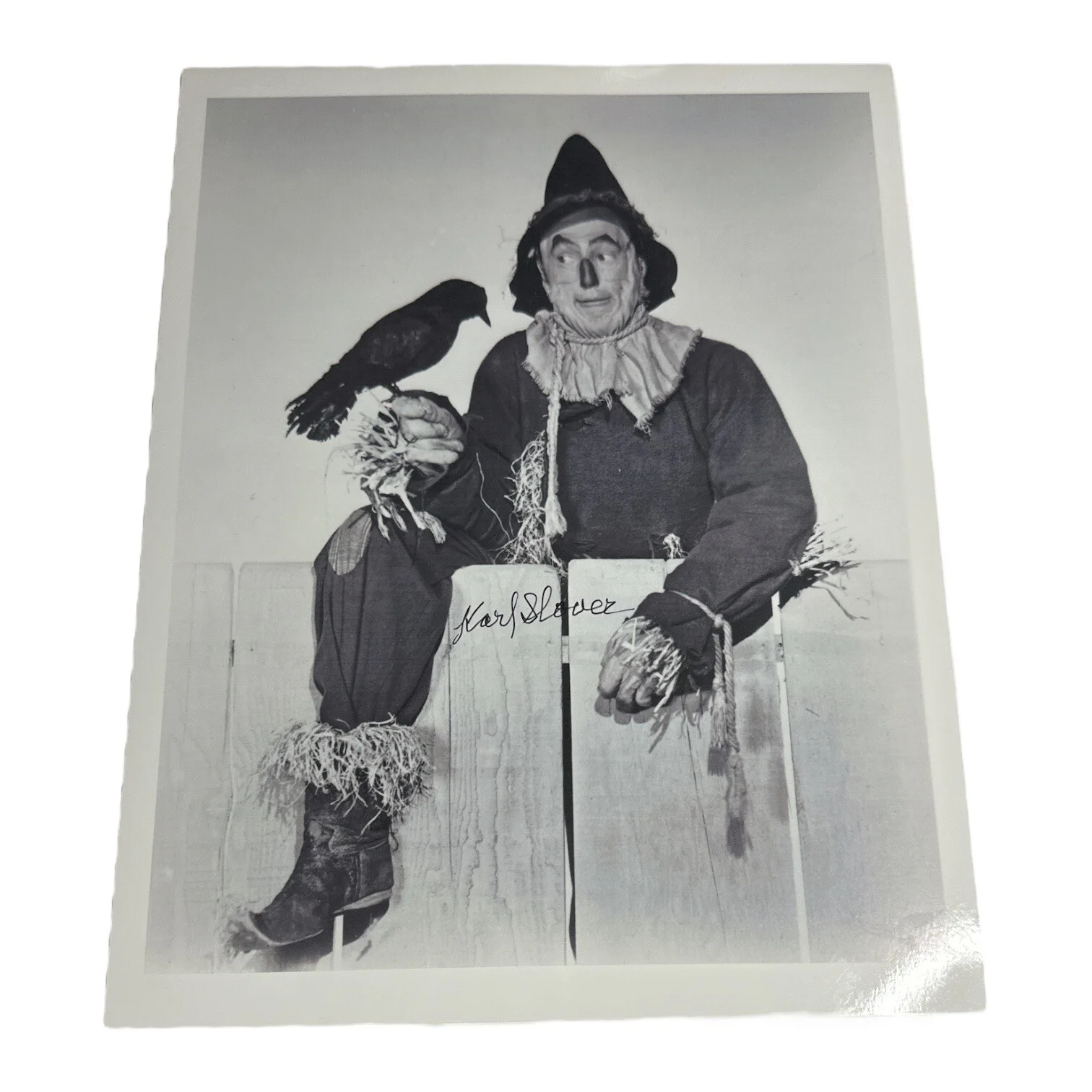 Karl Slover — Karl Slover (d. 2011) Autograph Signed 8.5x11 Photo Munchkin on The Wizard of Oz