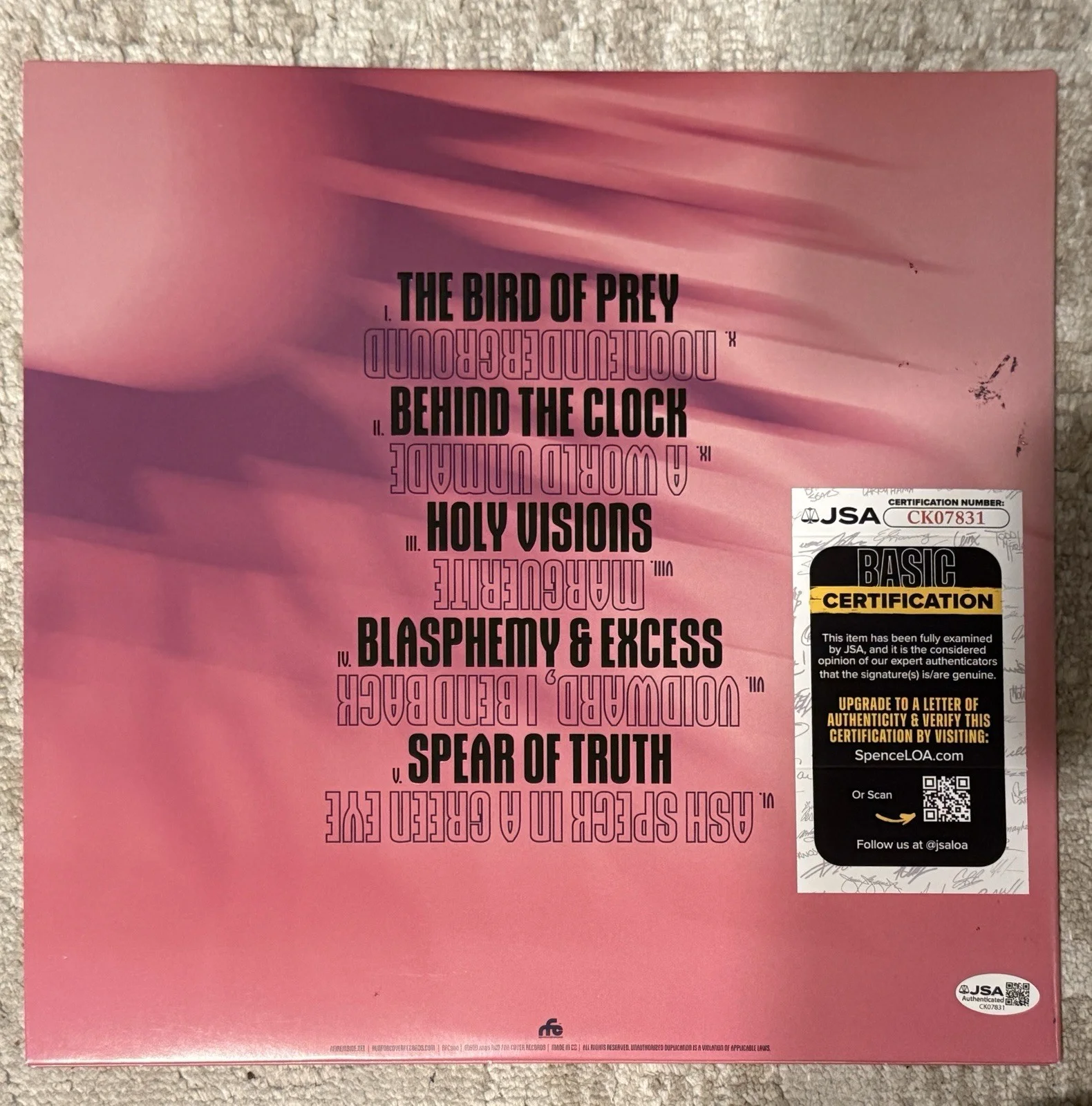 AFI BAND SIGNED SILVER BLEEDS THE BLACK SUN VINYL LP - JSA COA, изображение 2