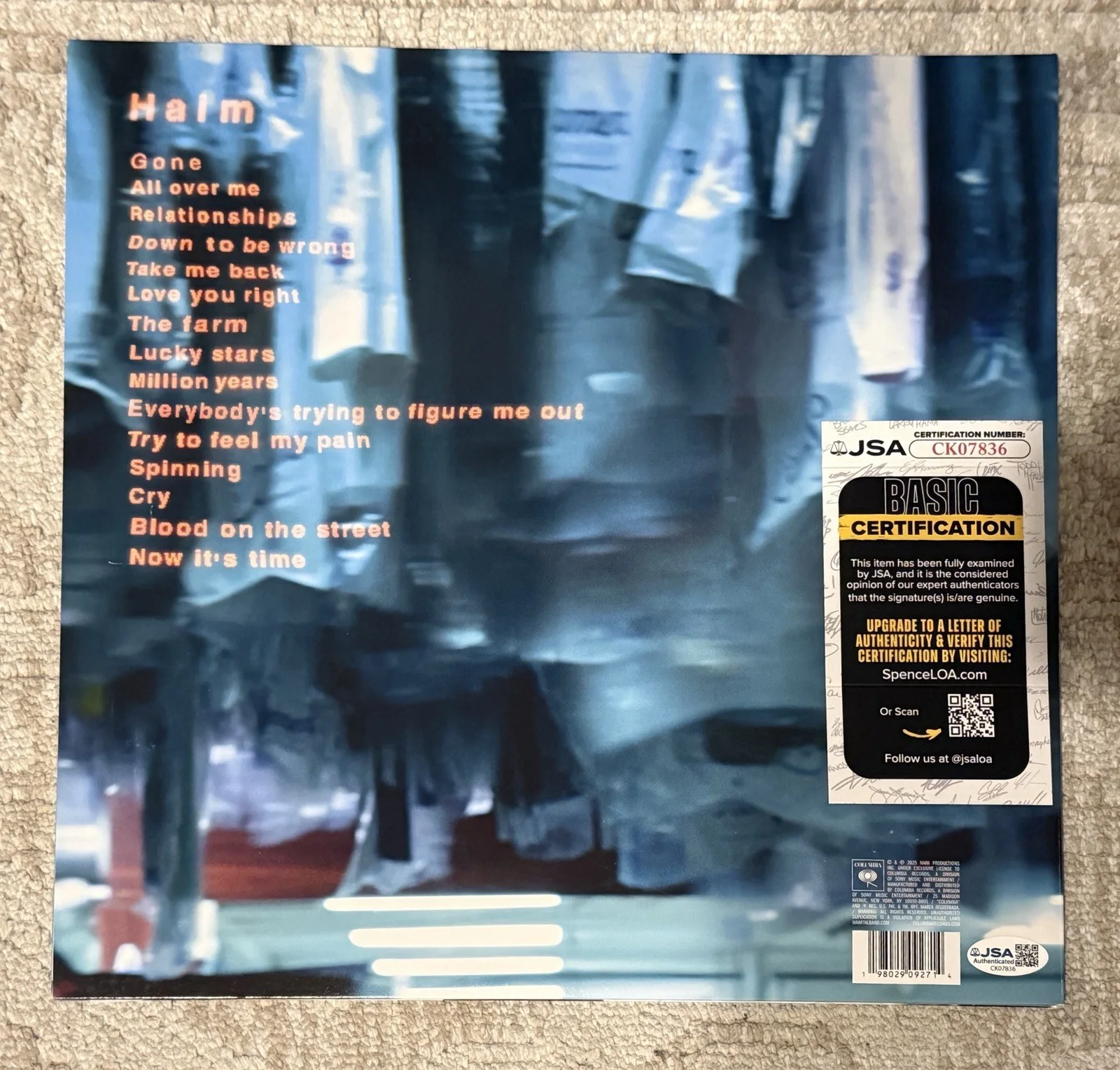 HAIM SIGNED I QUIT VINYL LP - JSA COA DANIELLE ALANA ESTE, image 2