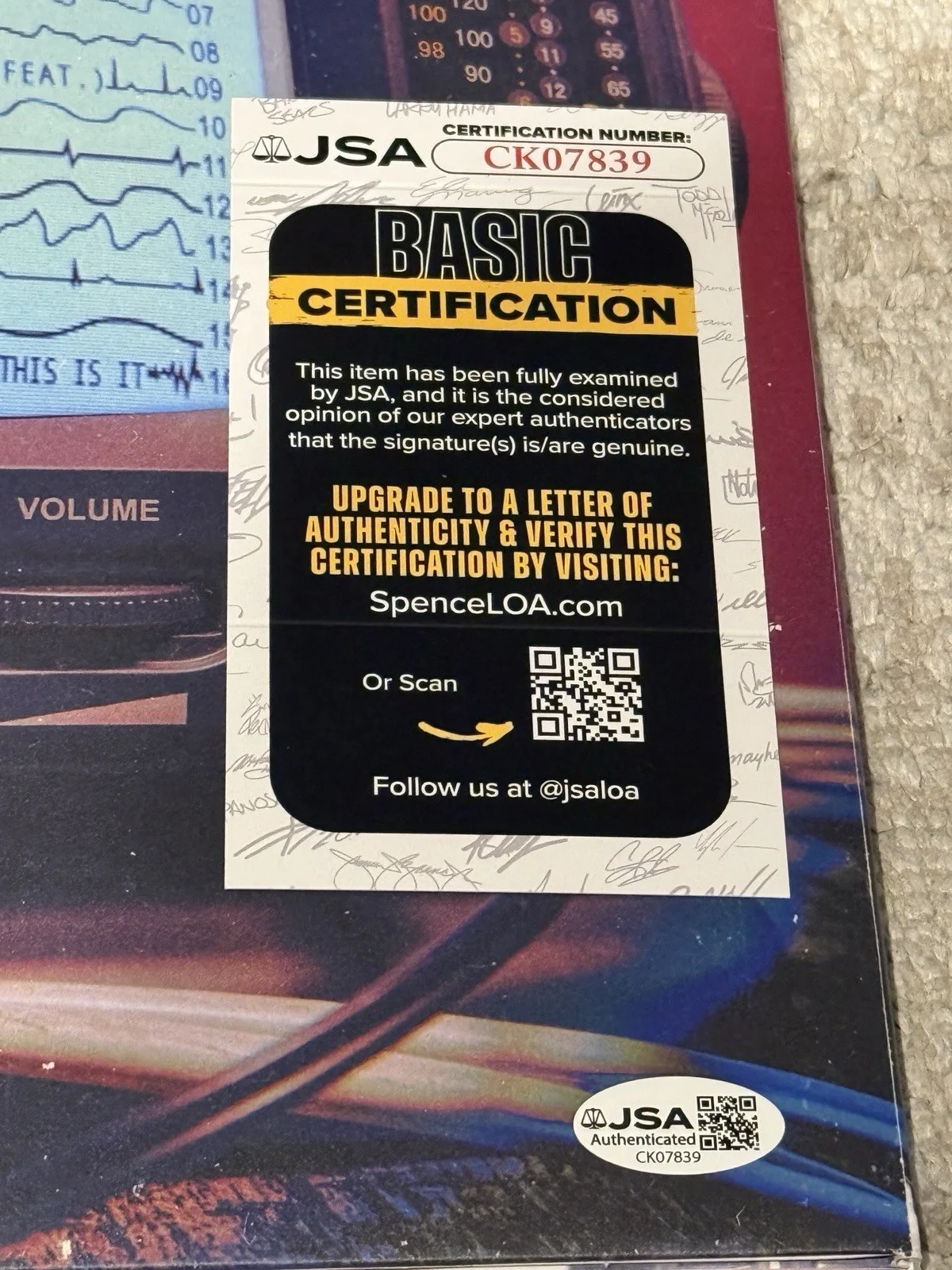 HOT MULLIGAN SIGNED THE SOUND A BODY MAKES WHEN ITS STILL VINYL LP - JSA COA, изображение 3