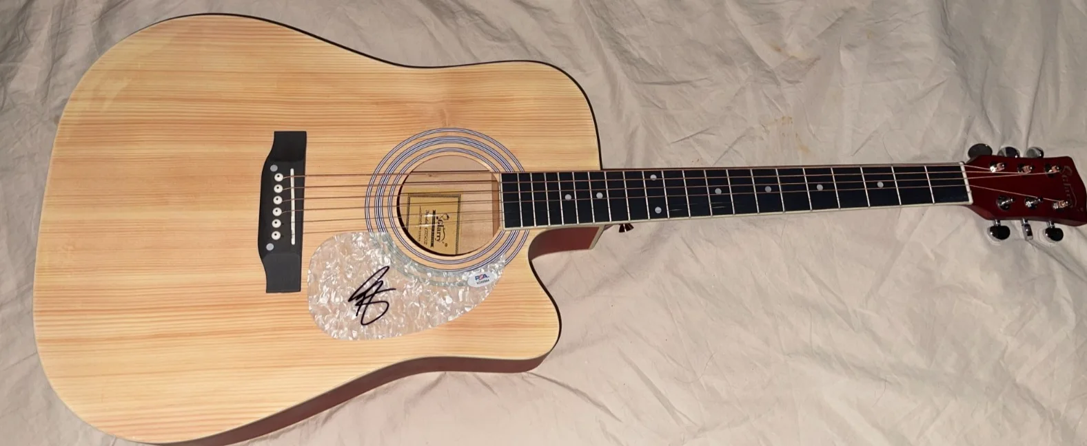 Riley Green Don't Mind If I Do Way Out Here Signed Acoustic Guitar PSA RARE, image 2