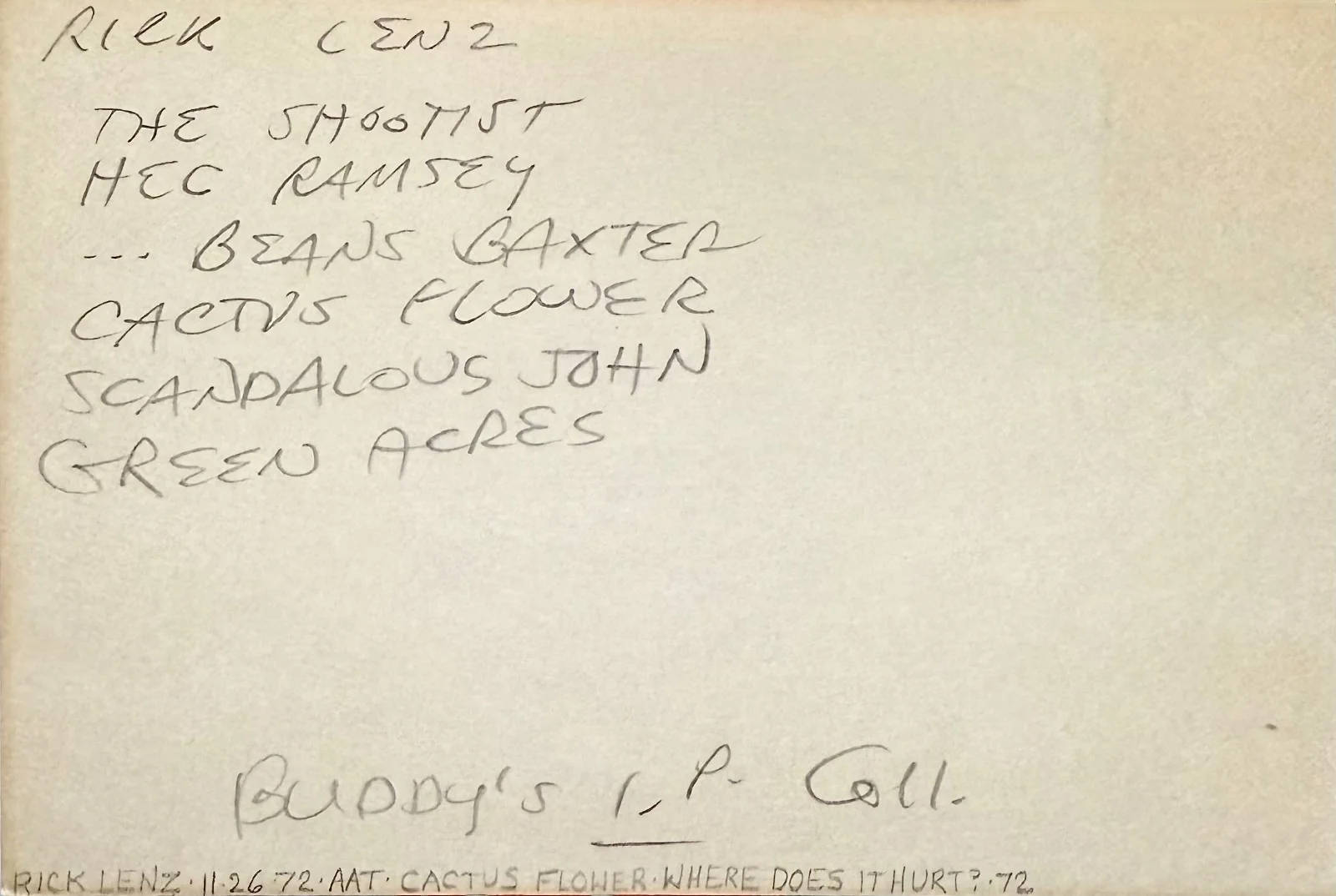 Rick Lenz — RICK LENZ Signed Autographed 4x6 INDEX CARD Cactus Flower Hec Ramsey GREEN ACRES, image 4