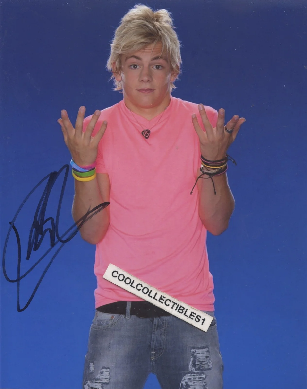 Ross Lynch — ROSS LYNCH "AUSTIN & ALLY" IN PERSON SIGNED 8X10 COLOR PHOTO "PROOF"