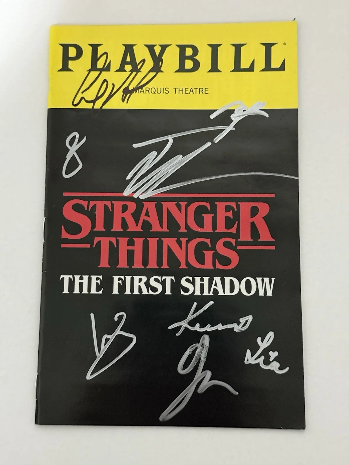 Louis McCartney plus other cast members — Stranger Things The First Shadow signed Broadway Playbill OBC Louis McCartney