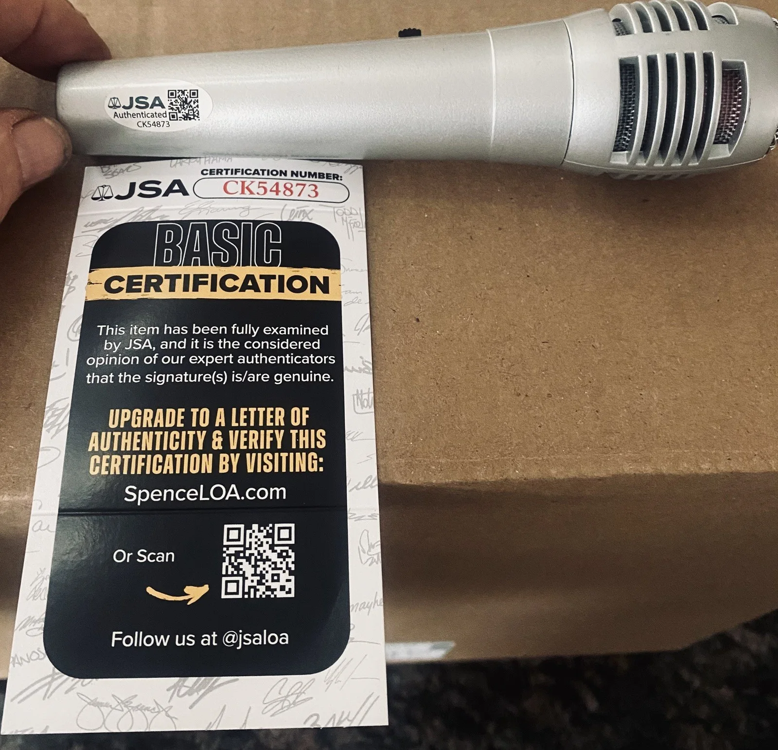 Charley Crockett Signed New Microphone JSA COA I Am Not Afraid A Stolen Jewel, изображение 3