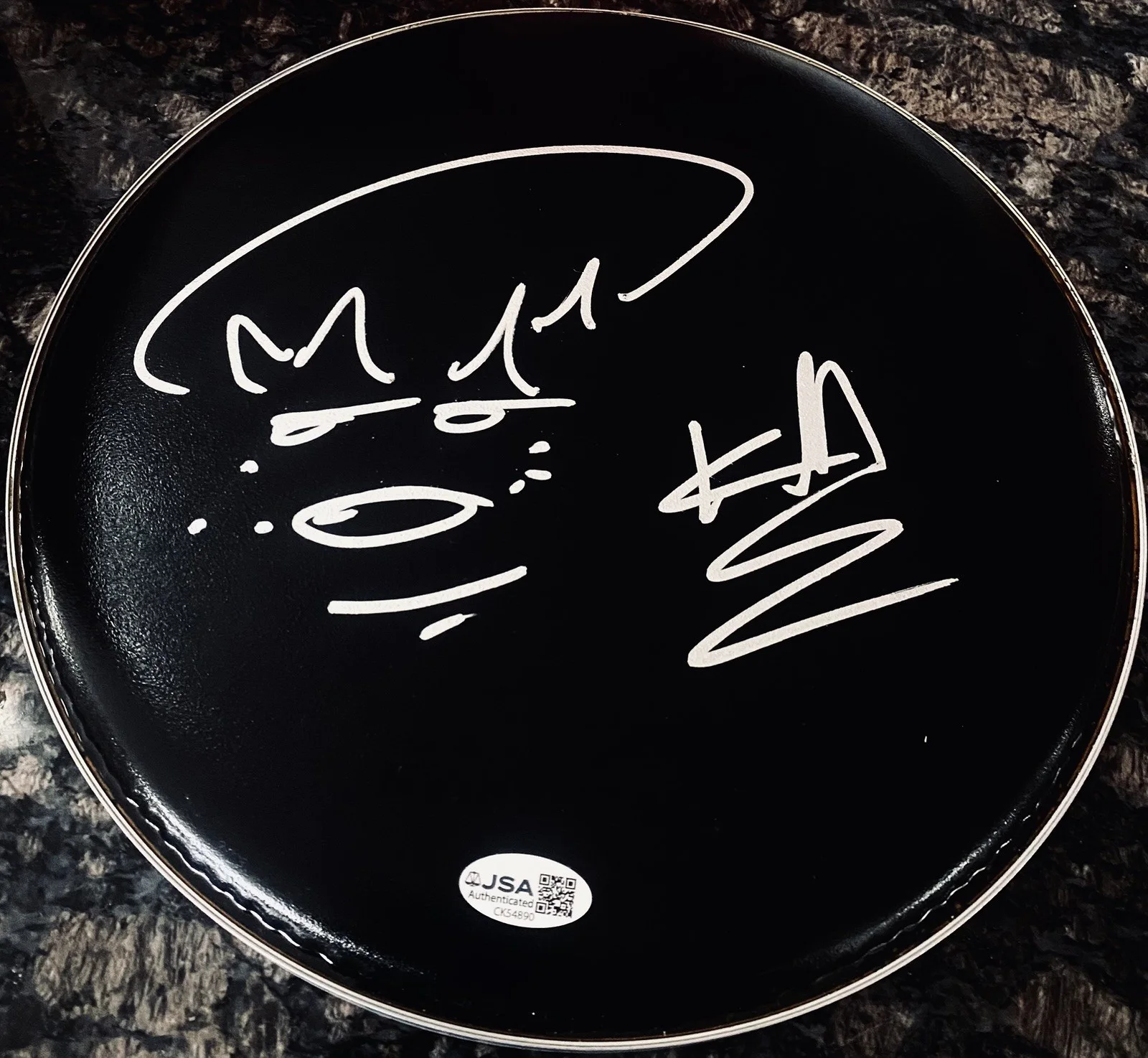 Killer Mike RUN THE JEWELS Signed And Sketched New Drumhead Rap Rock, image 2