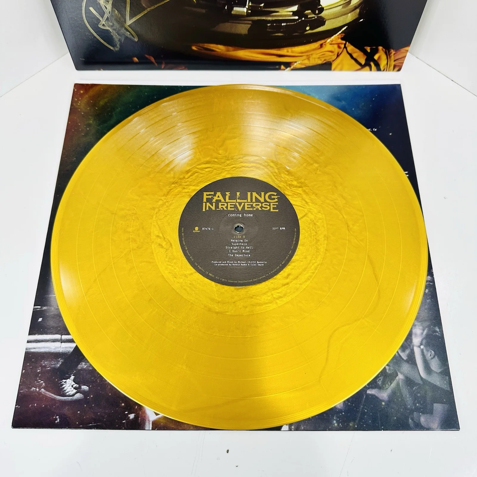 Falling In Reverse Coming Home Gold Variant Ronnie Radke Signed Autograph Vinyl, image 3