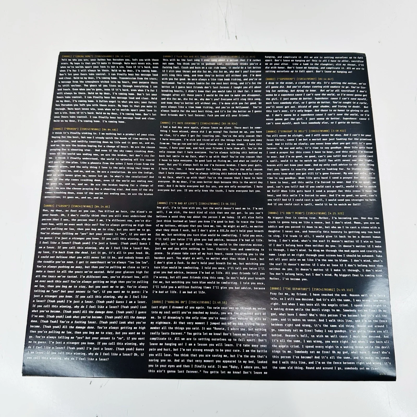 Falling In Reverse Coming Home Gold Variant Ronnie Radke Signed Autograph Vinyl, image 5