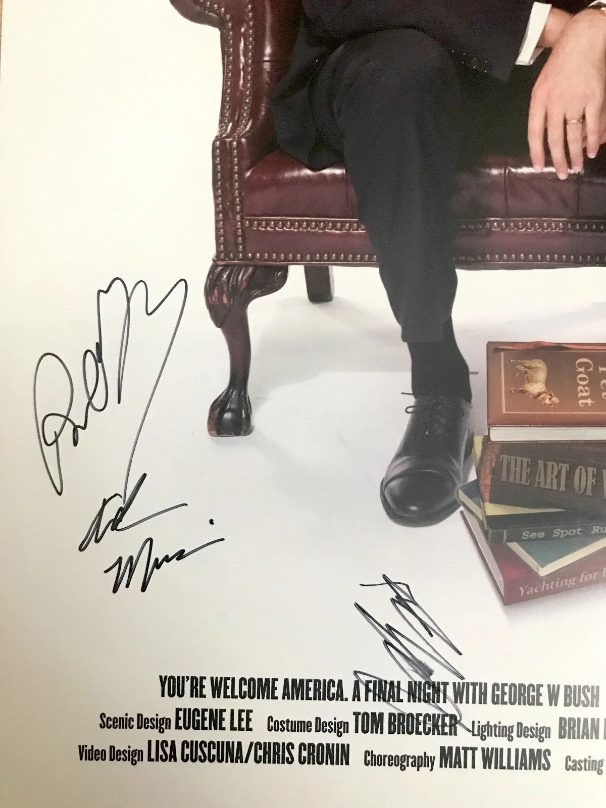 Will Ferrell — Will Ferrell & cast signed You're Welcome 14x22 Broadway Poster Window Card Bush, image 2