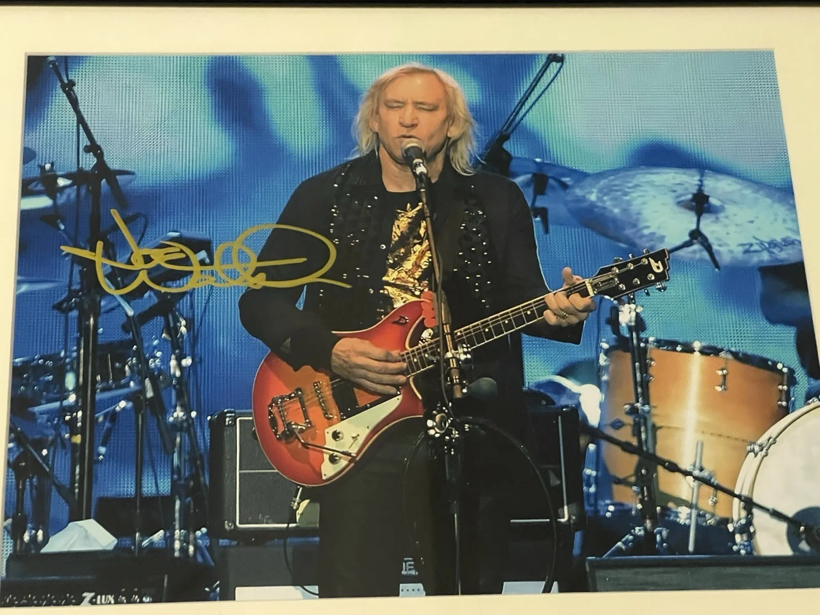 JOE WALSH The EAGLES Guitarist Autographed signed 8.25x11.5 photo Nicely Framed, image 4