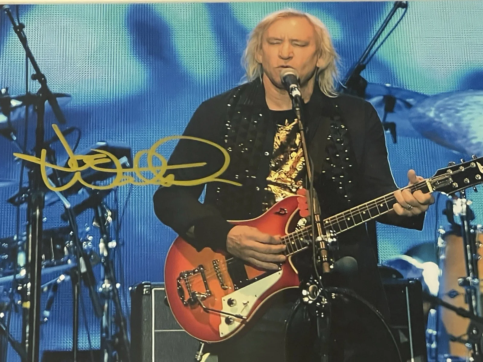 JOE WALSH The EAGLES Guitarist Autographed signed 8.25x11.5 photo Nicely Framed, image 5