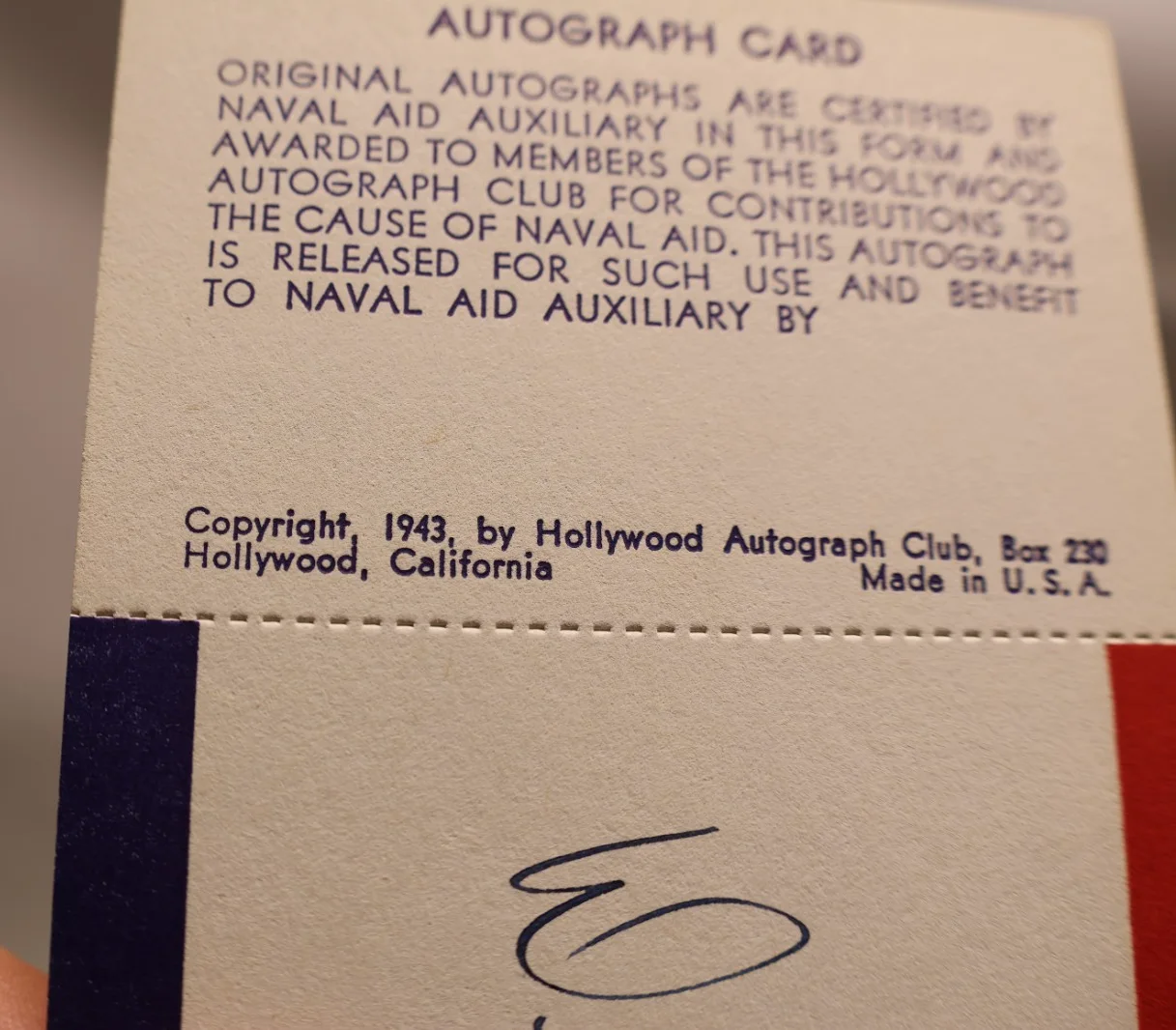 Dennis Morgan — WWII Era Dennis Morgan Autograph & Photograph Grouping Naval Aid Auxiliary, изображение 4