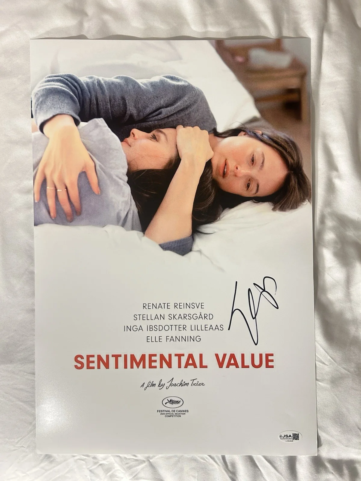 Elle Fanning — Elle Fanning Signed Sentimental Value 12x18 Poster Autographed JSA COA, image 2