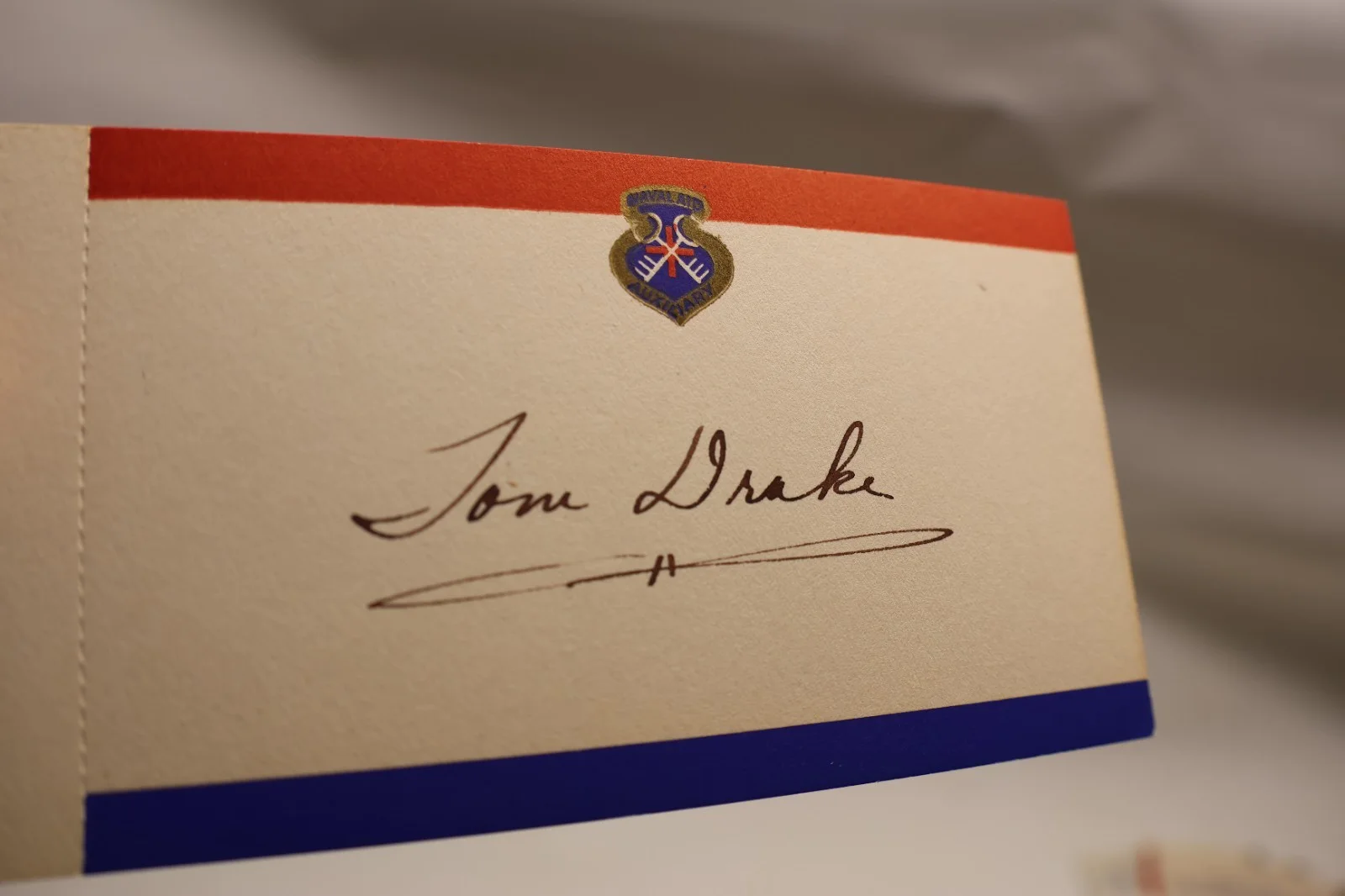 Tom Drake — WWII Era Tom Drake Autograph & Photograph Grouping Naval Aid Auxiliary, изображение 3