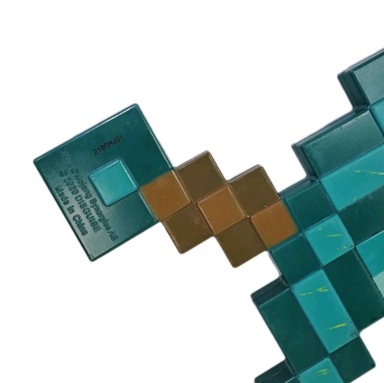 Rare Signed Minecraft Green Sword Toy Replica Developer Patrick Geuder Autograph, image 4