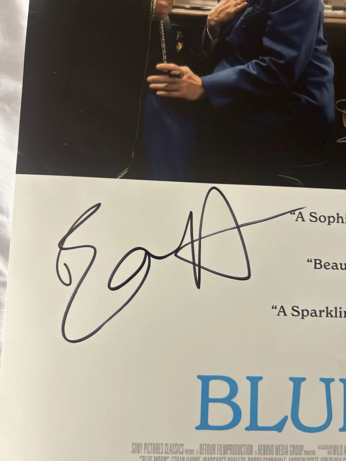 Ethan Hawke — Ethan Hawke Signed Blue Moon 12x18 Poster Autographed JSA COA, image 3