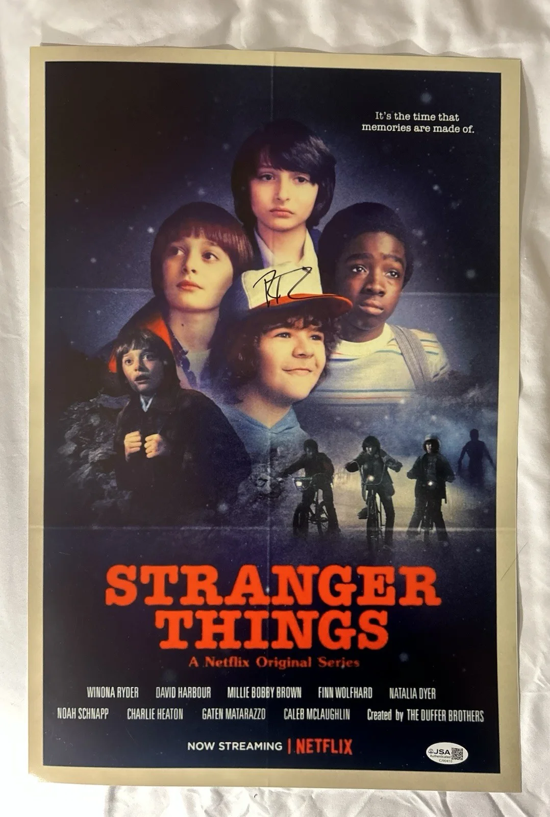 Matt, Ross Duffer — Matt & Ross Duffer Brothers Signed Stranger Things 12x18 Posters Auto JSA COA, image 2