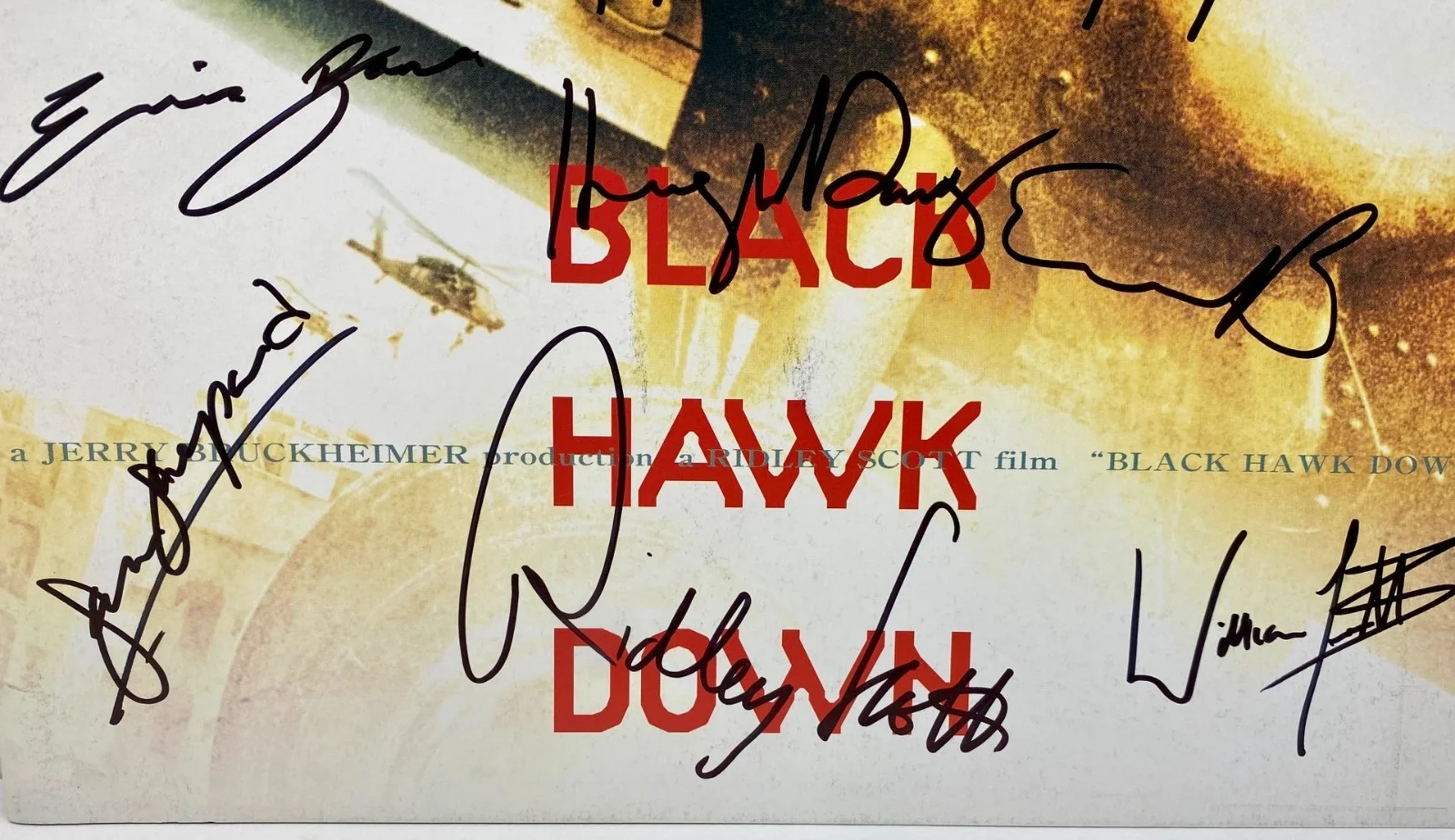 Cast — 2001 Black Hawk Down Movie 11 Cast Signed Ridley Scott Ewan McGregor Sam Shepard, image 4